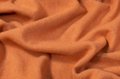 Double Faced Wool Sweater Knit - Orange / Brown