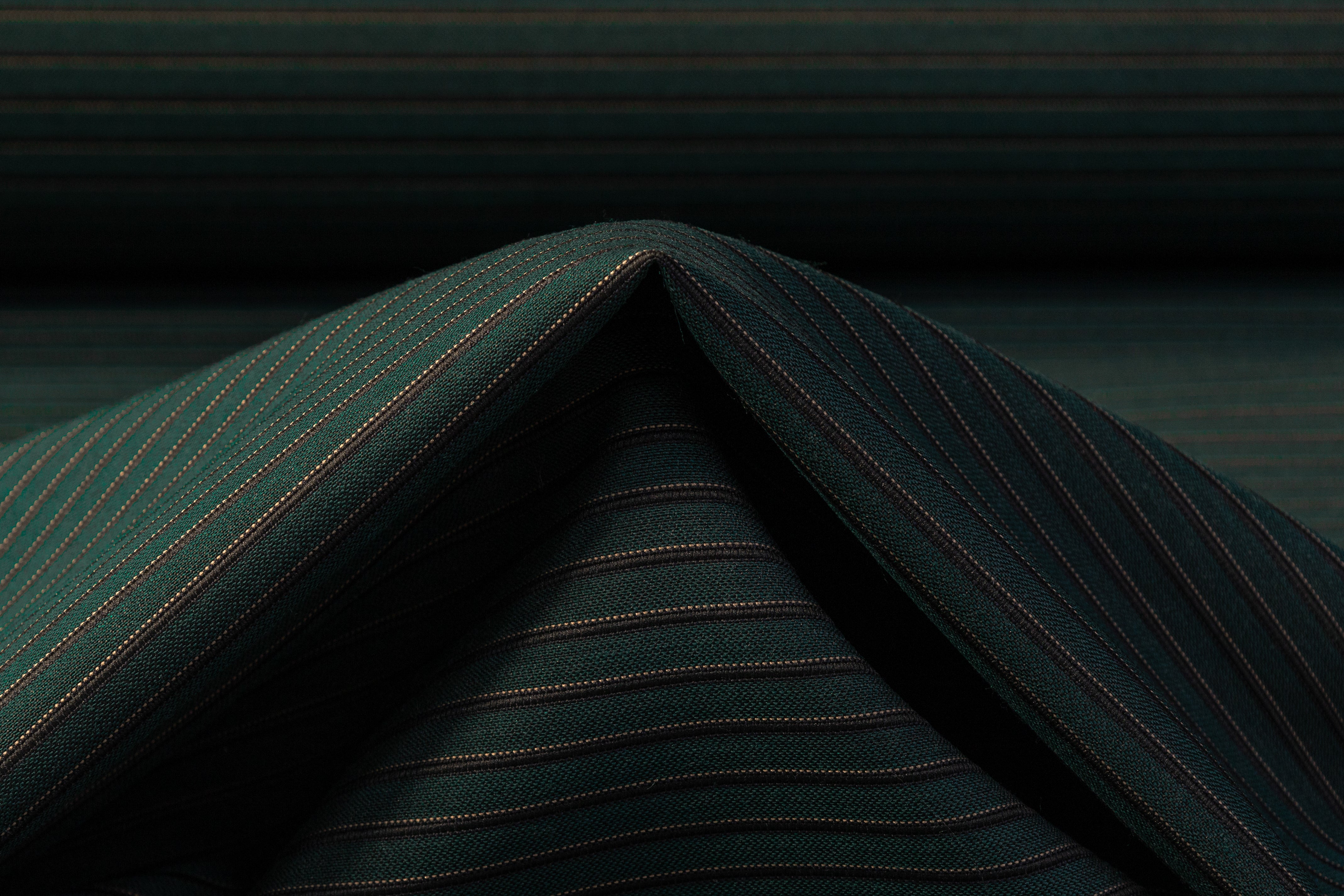 Striped Italian Wool Blend - Green / Black
