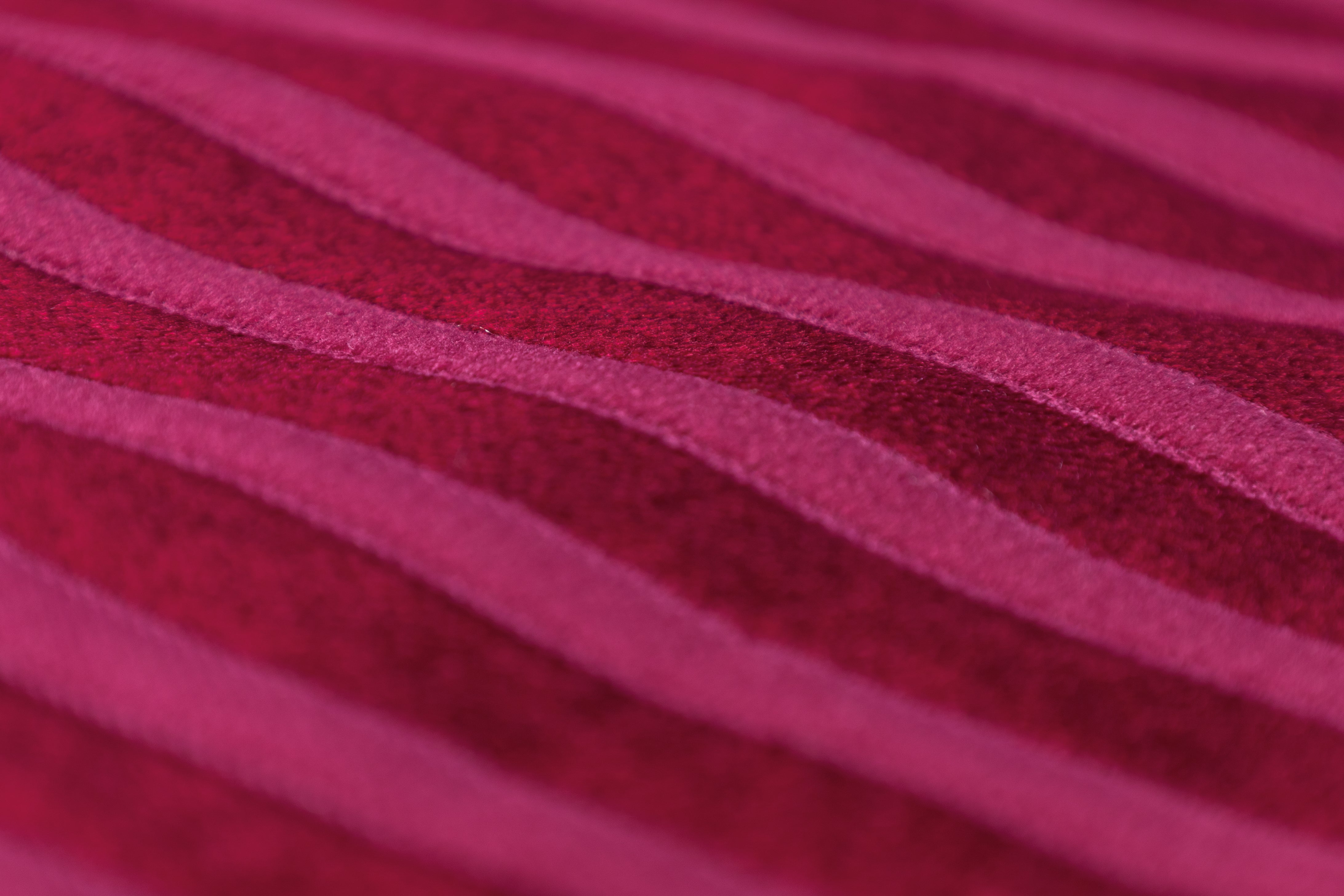 Striped Upholstery Velvet - Ruby Red