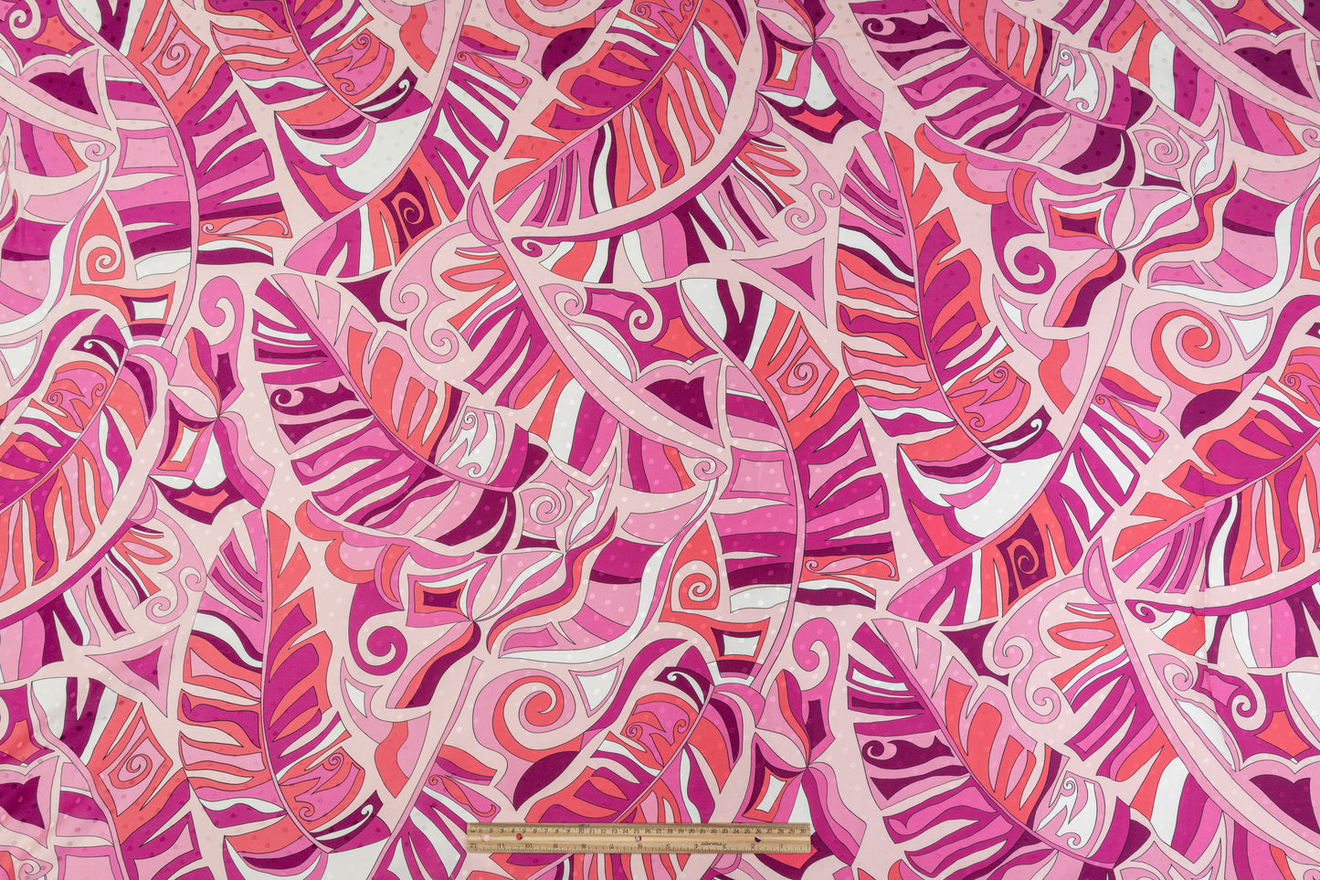 Printed Italian Silk Jacquard - Pink