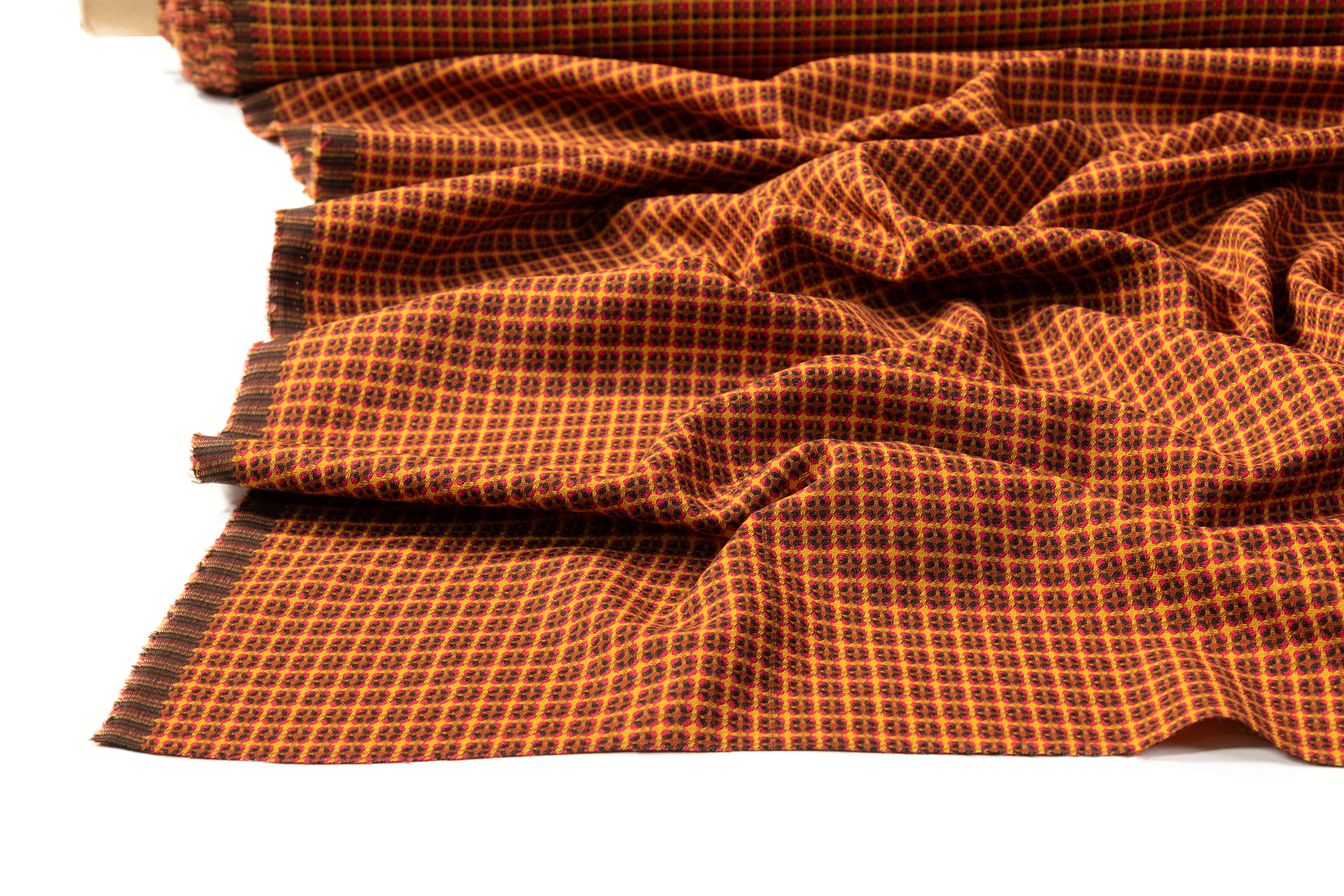 Etro - Geometric Italian Wool Suiting - Gold / Pink / Brown