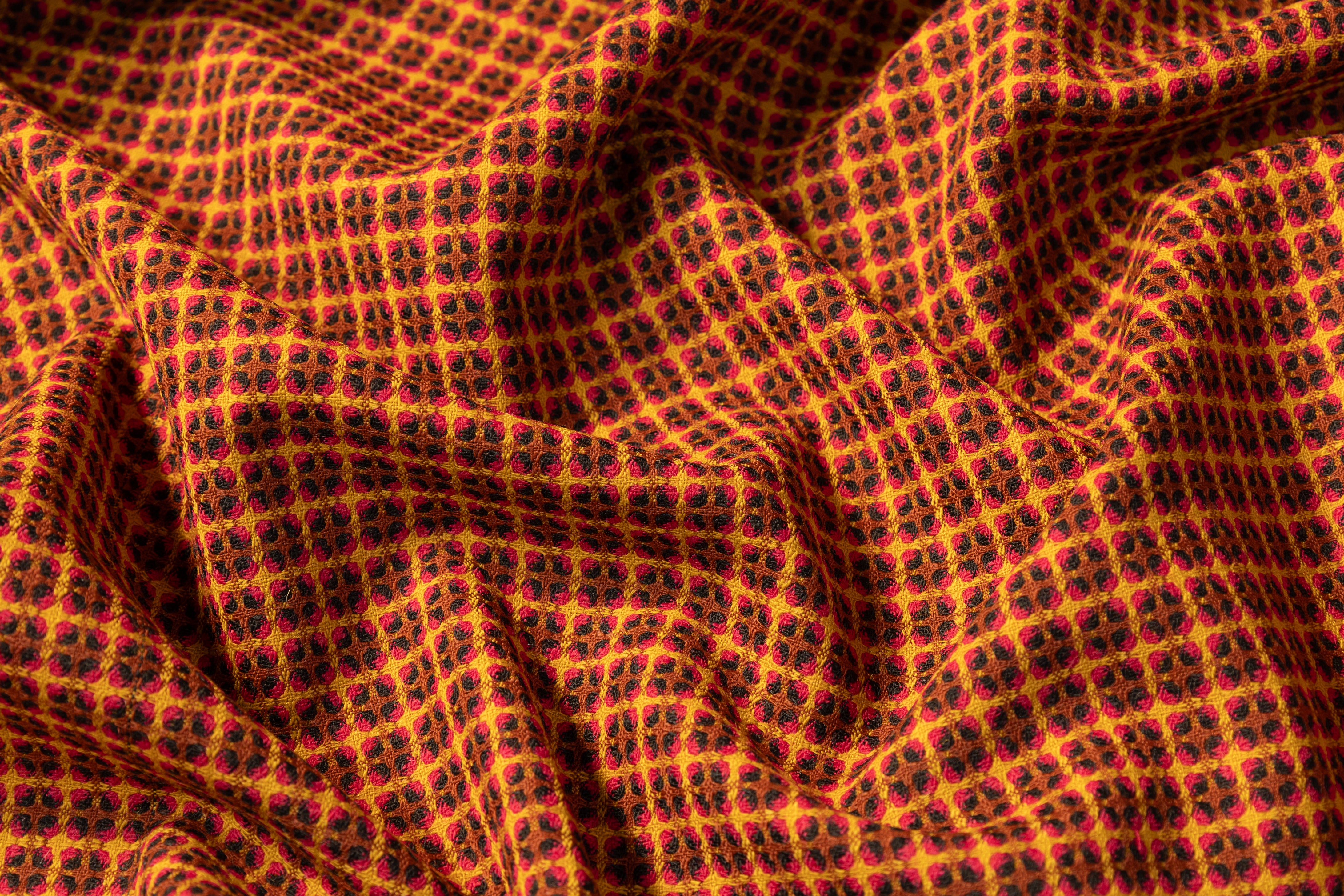 Etro - Geometric Italian Wool Suiting - Gold / Pink / Brown