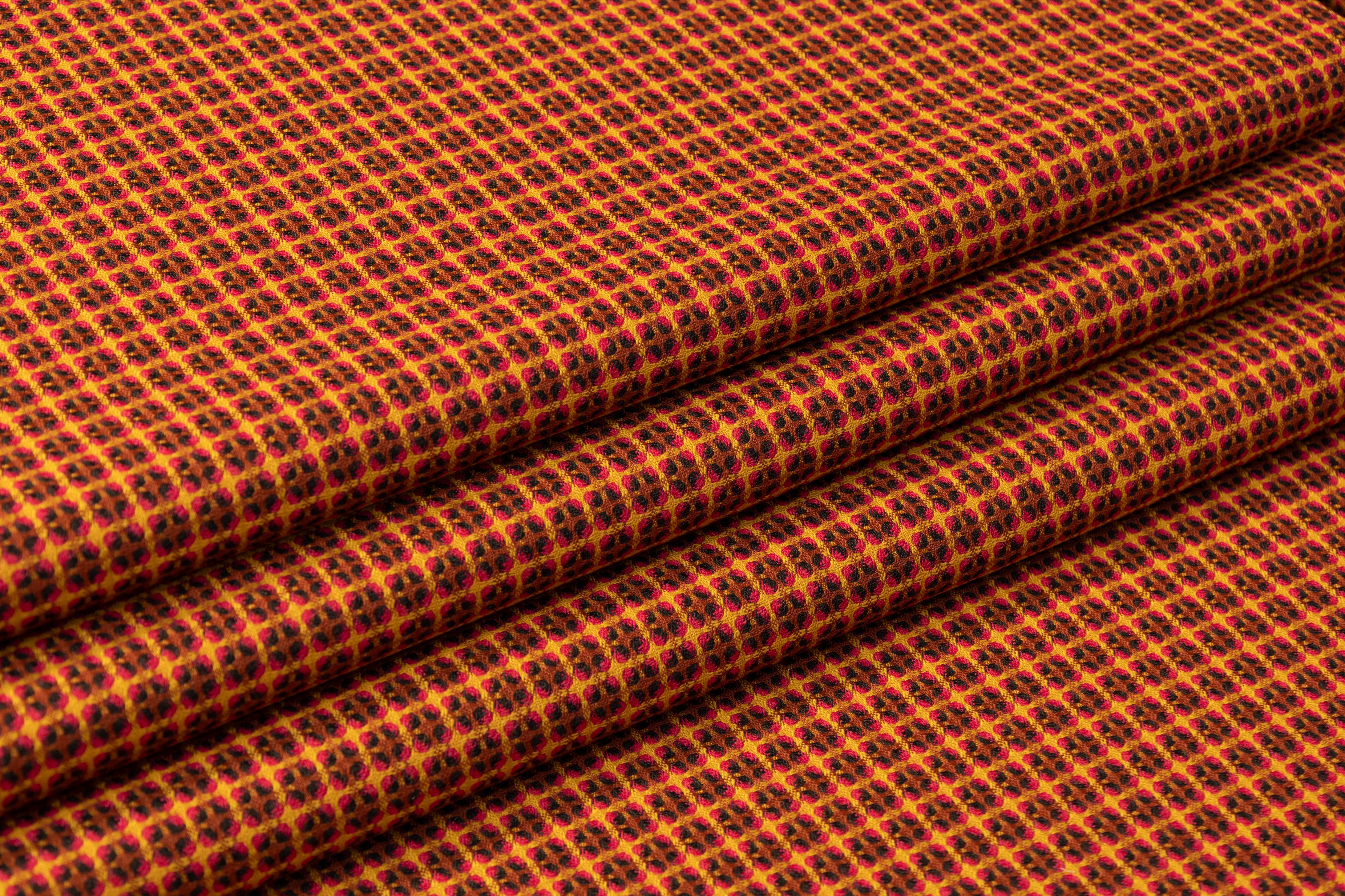 Etro - Geometric Italian Wool Suiting - Gold / Pink / Brown