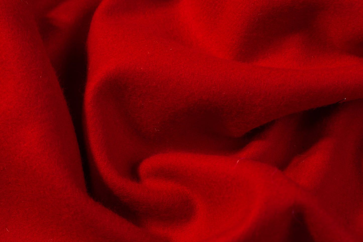 Double Faced Italian Wool Nylon Melton - Red