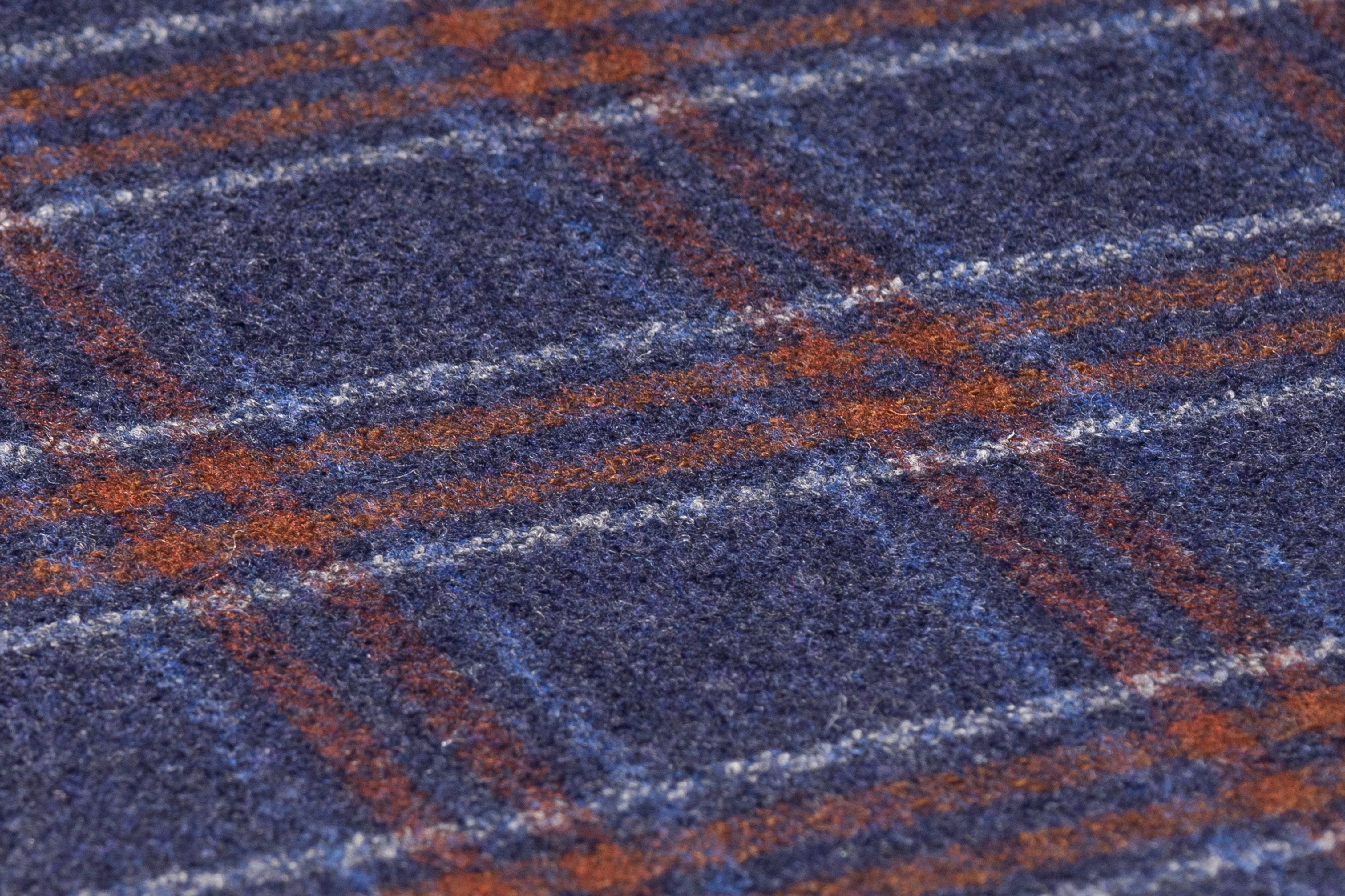 Plaid Italian Wool - Blue / Rust