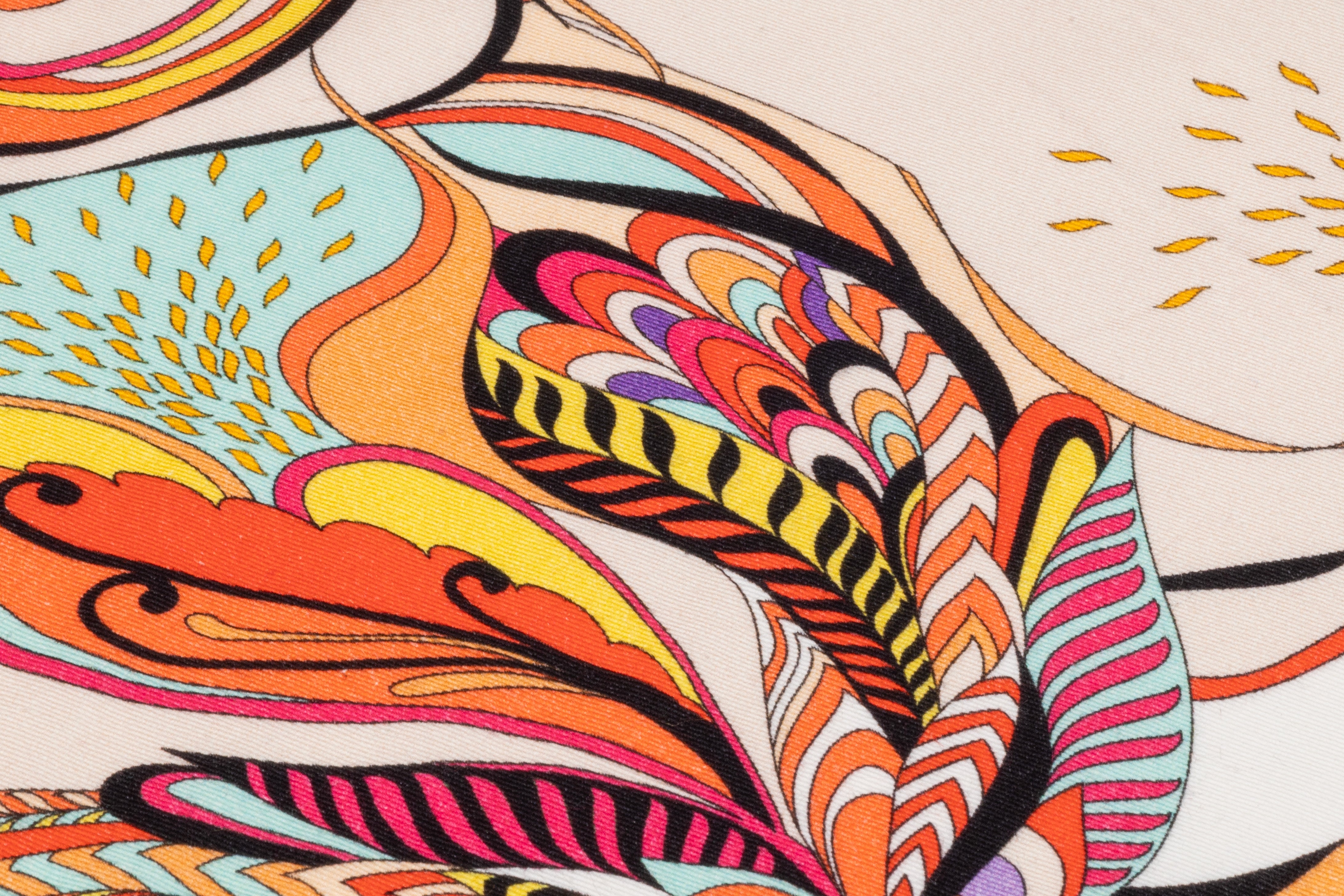 Abstract Floral Italian Cotton Twill - Coral / Pink