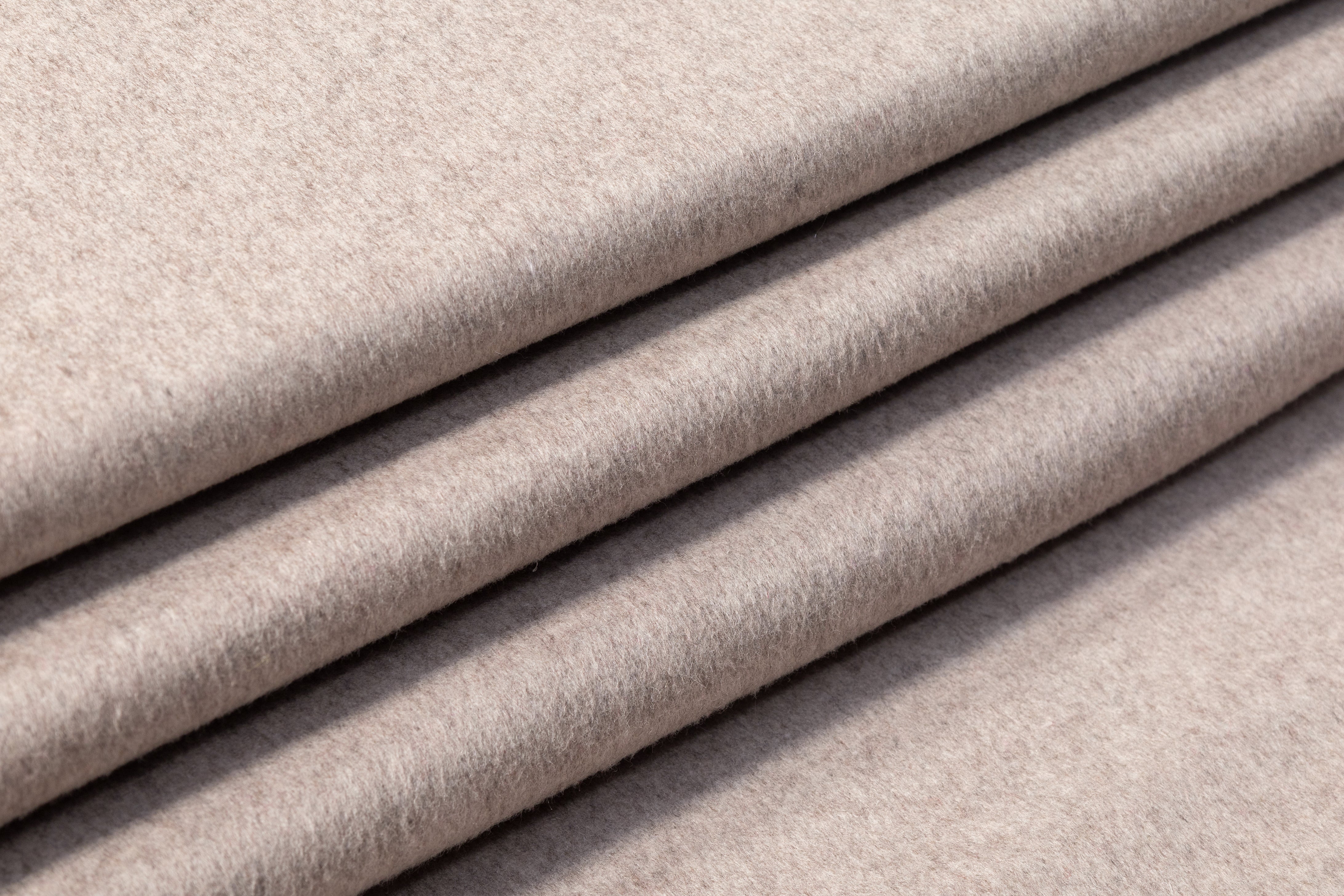 Fused Poly Wool Coating - Gray Taupe