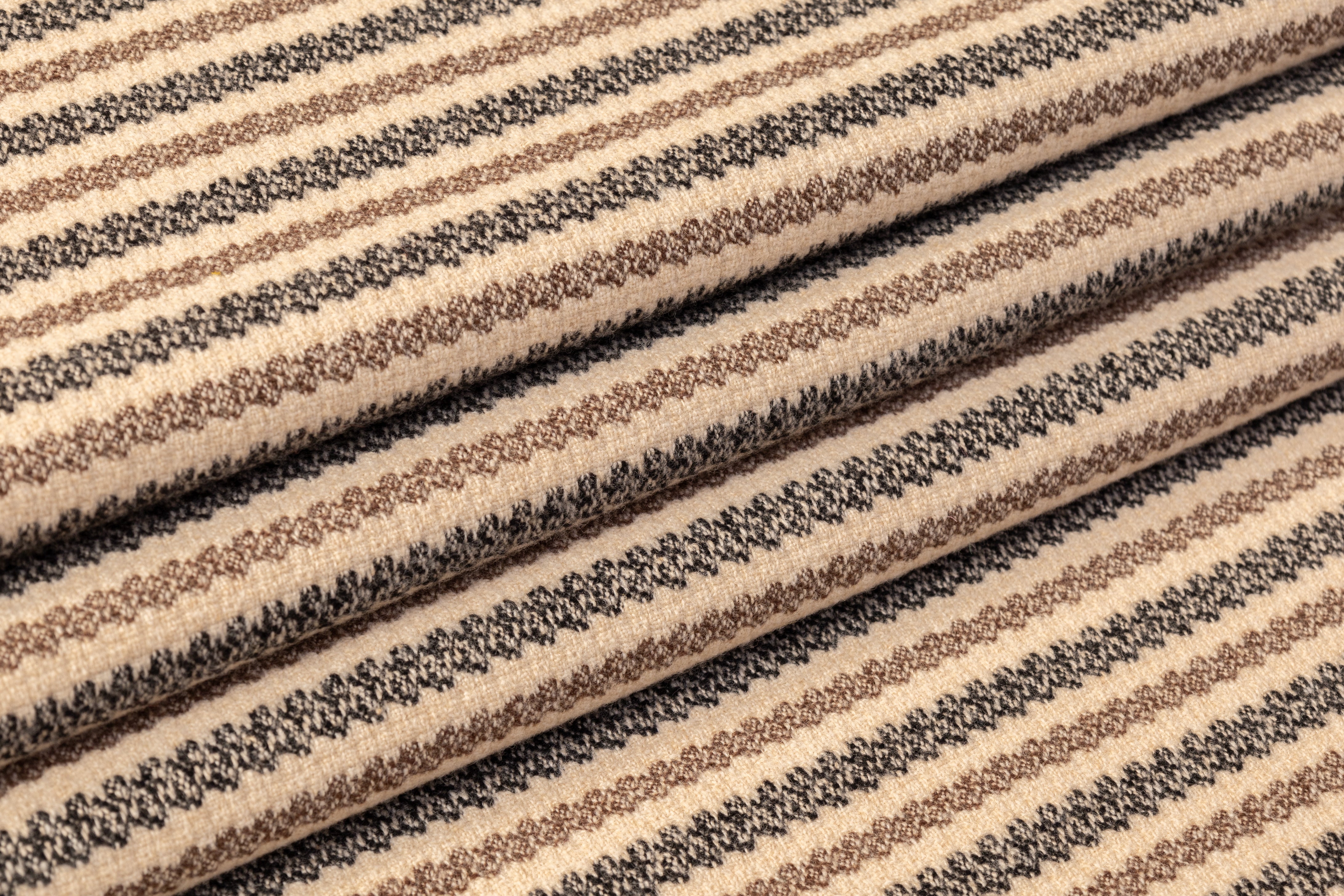 Etro - Striped Italian Wool Coating - Beige / Brown