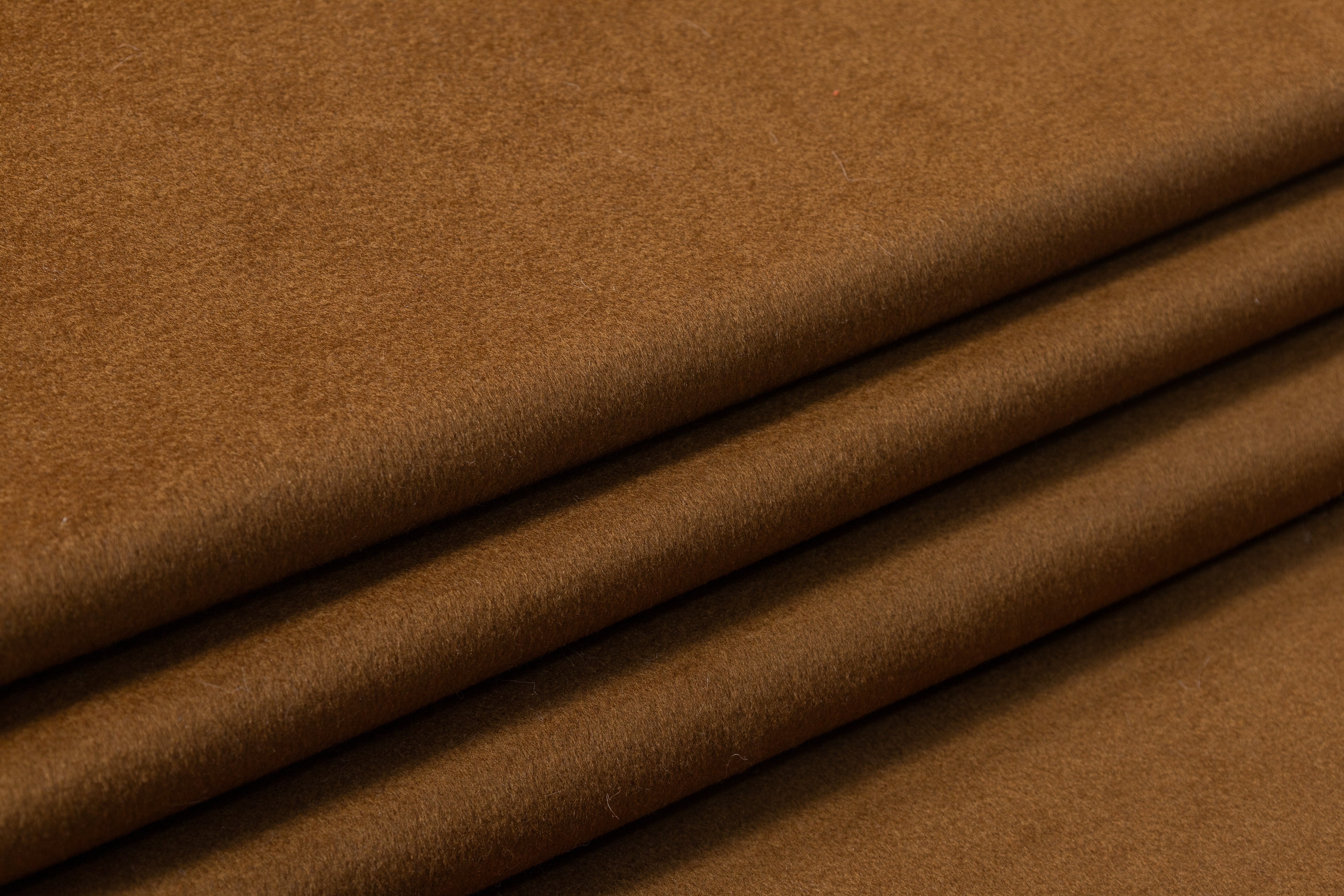 Double Poly Wool Coating - Brown