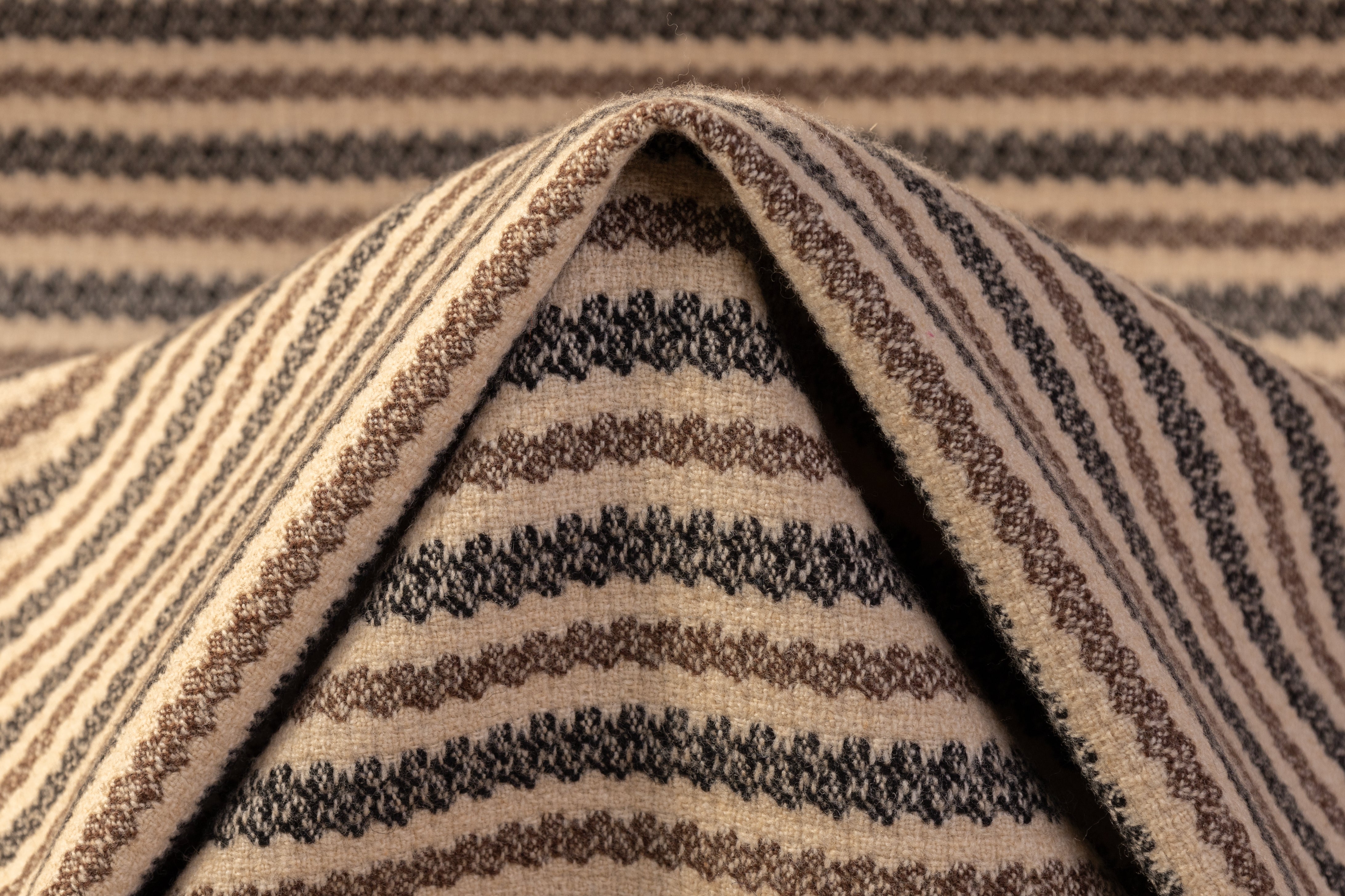 Etro - Striped Italian Wool Coating - Beige / Brown