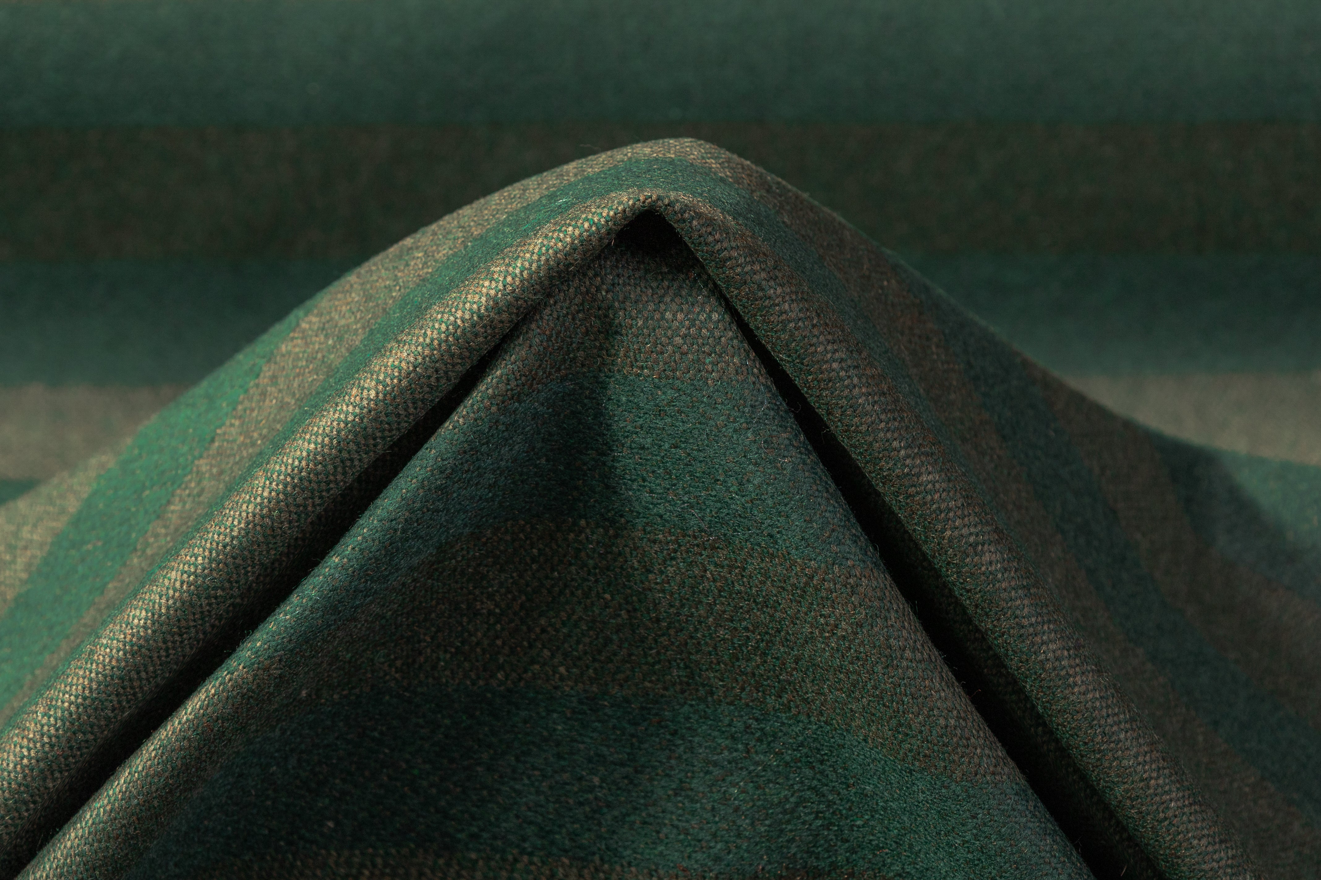 Striped Italian Wool Blend - Green