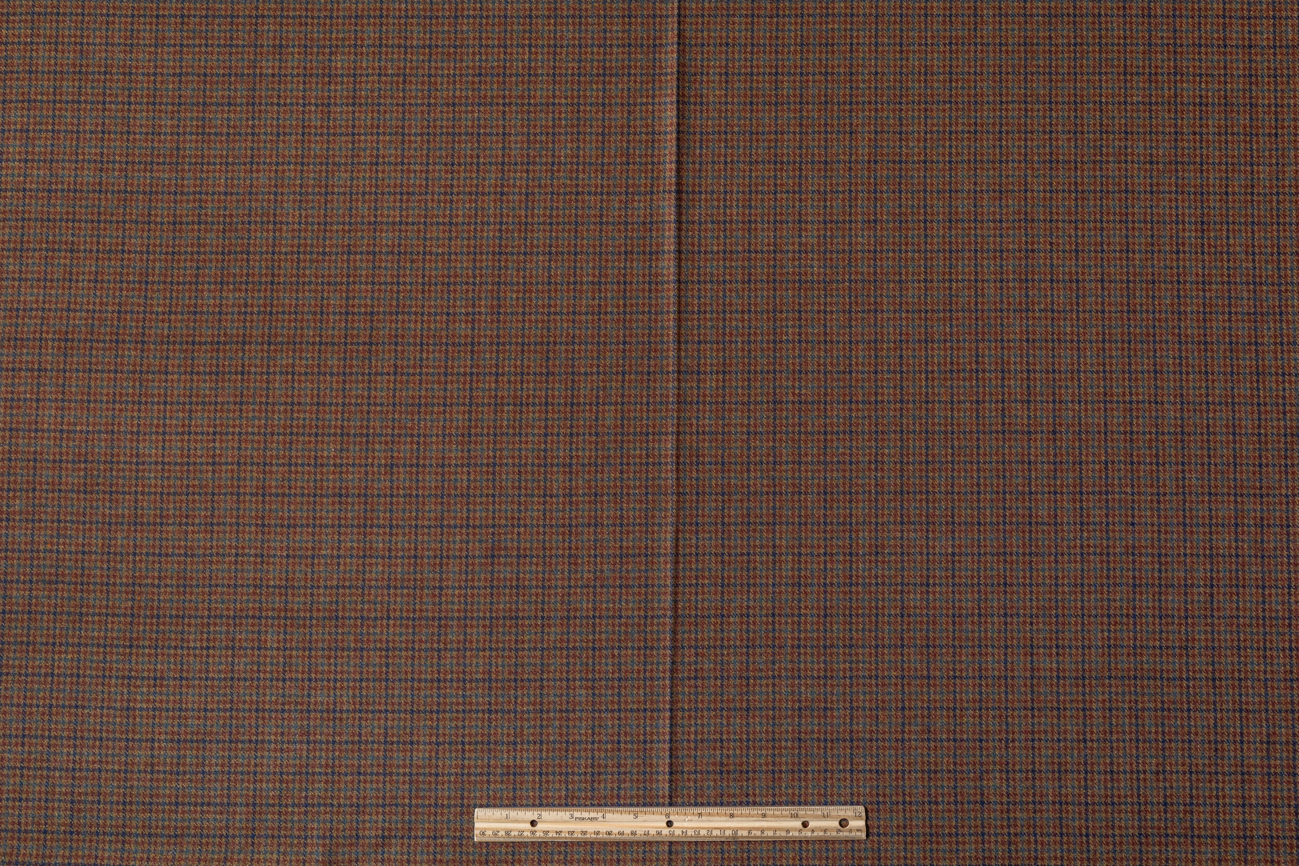Checked Italian Wool Suiting - Brown