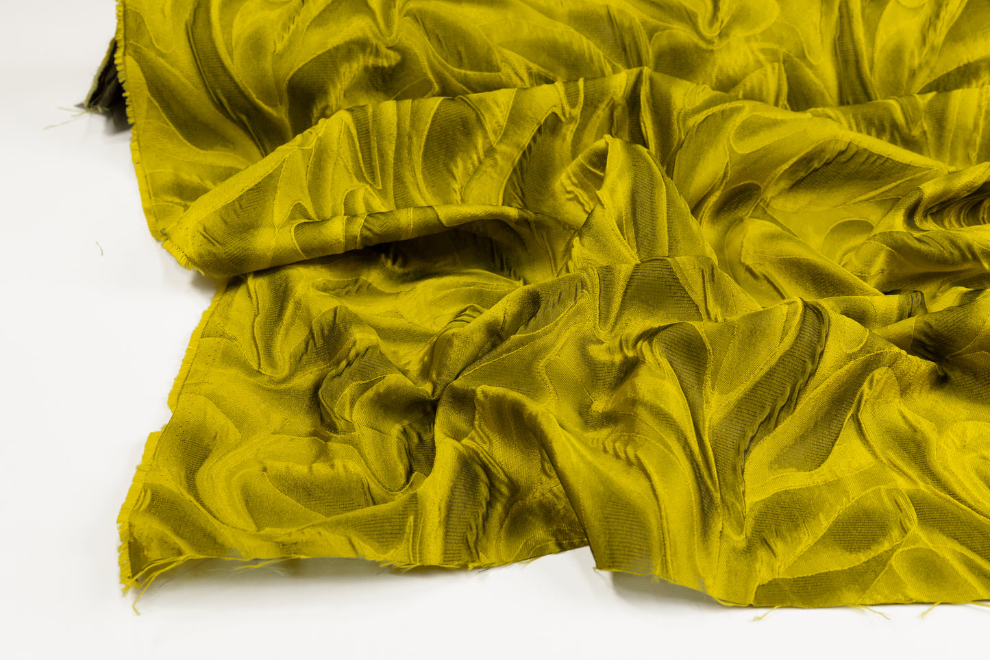 Abstract Italian Cloqué Brocade - Yellow