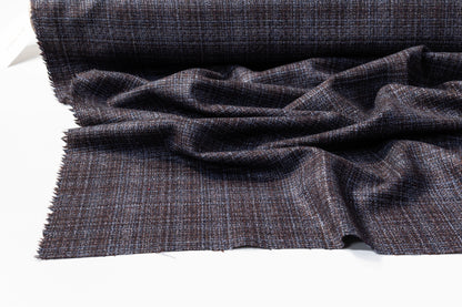 Checked Italian Wool Suiting - Blue / Brown