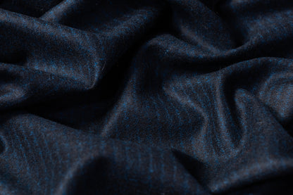 Striped Italian Wool Flannel - Blue