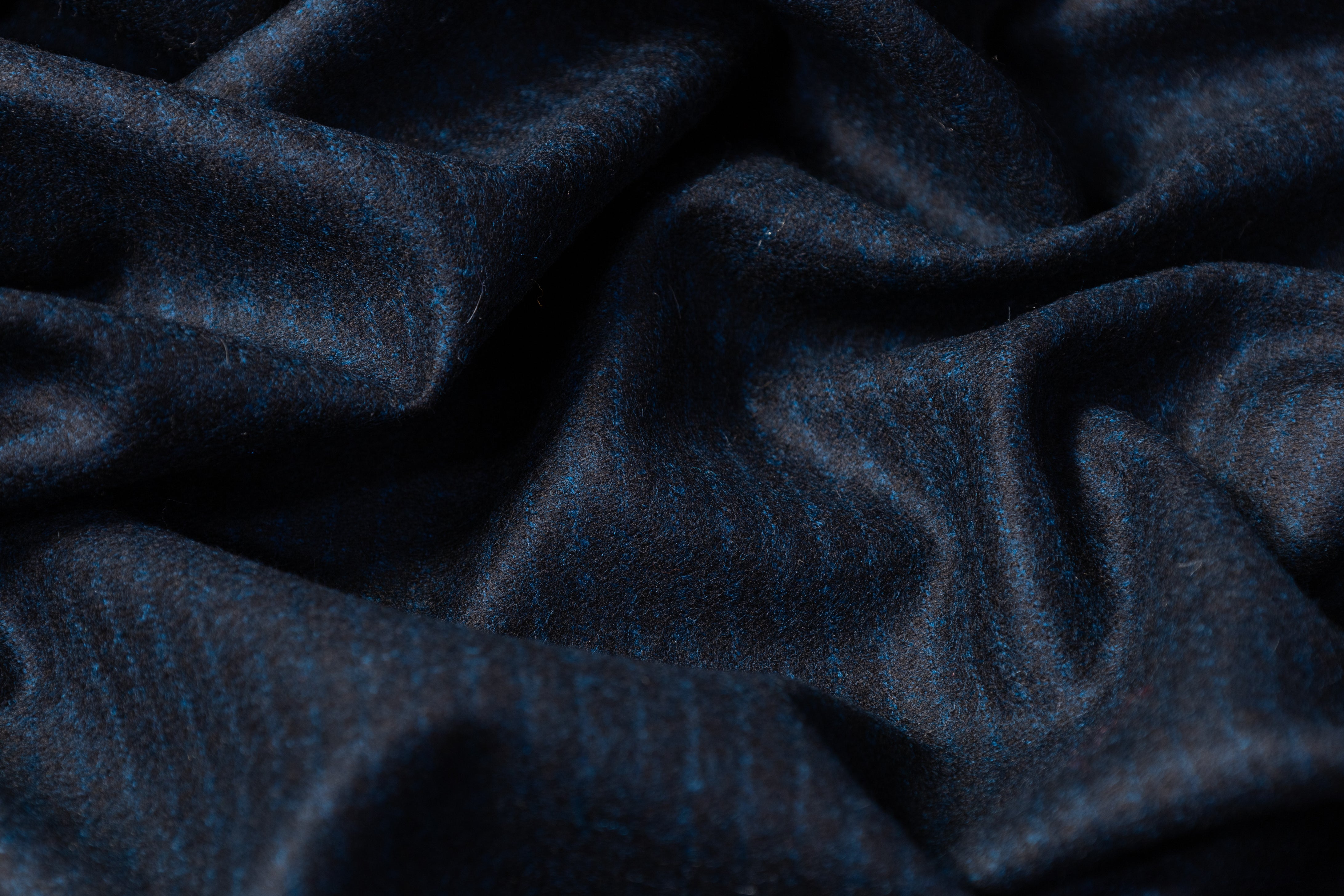 Striped Italian Wool Flannel - Blue