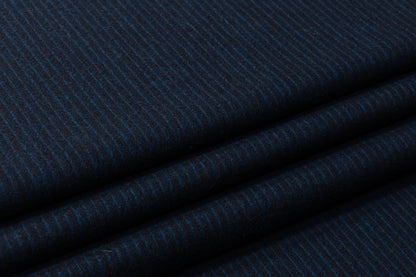Striped Italian Wool Flannel - Blue