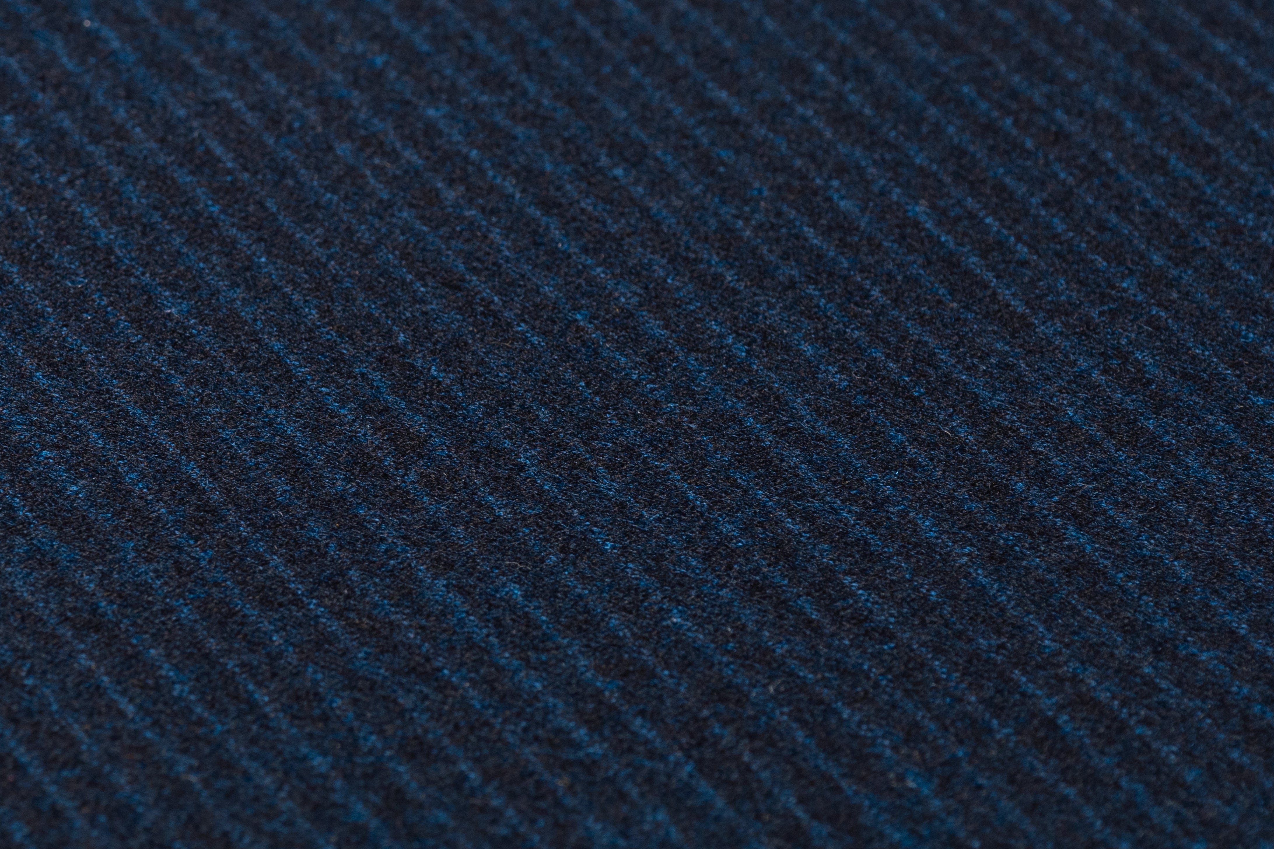 Striped Italian Wool Flannel - Blue