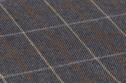 Checked Italian Wool Suiting - Gray / Brown