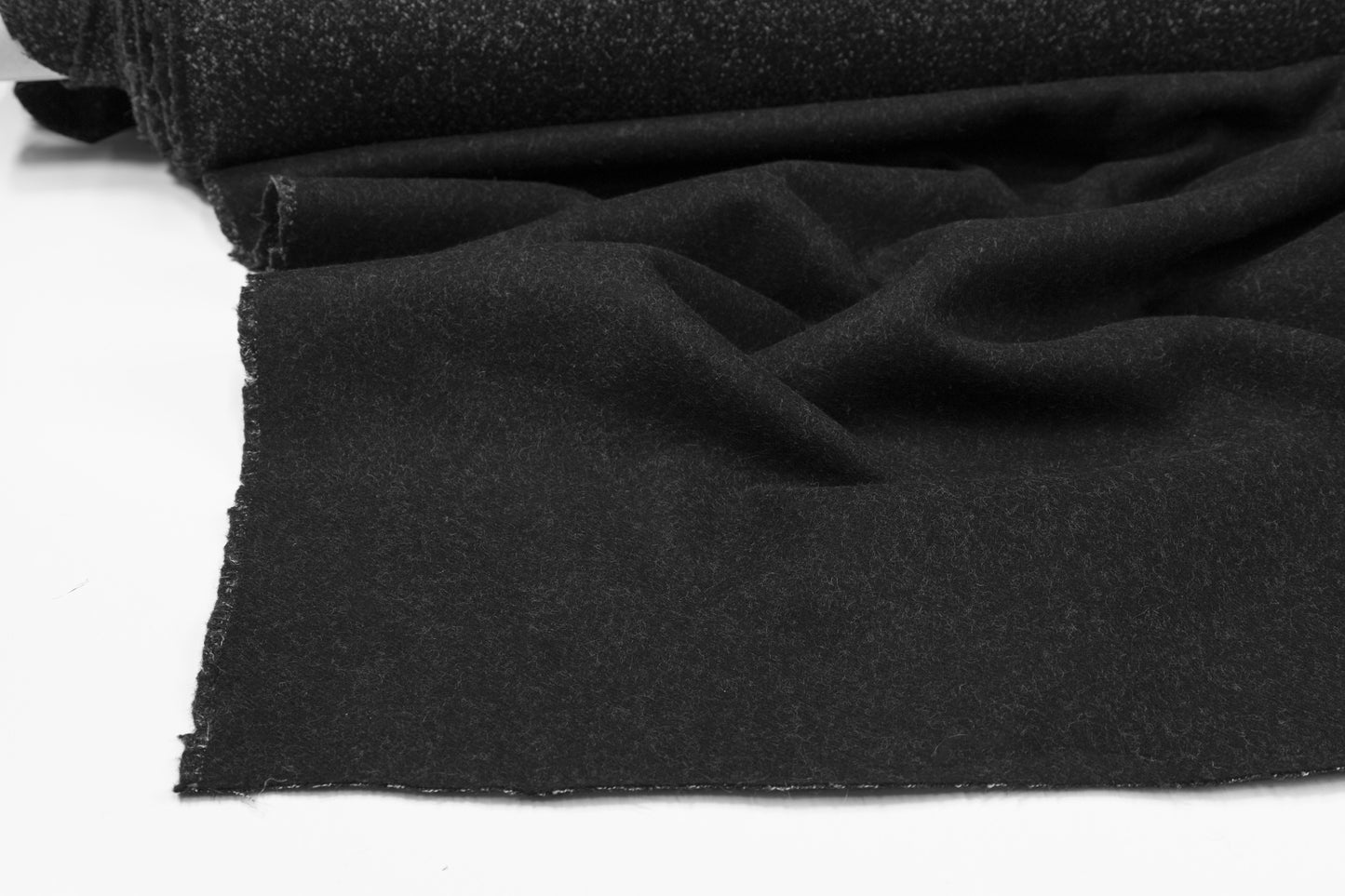 Double Faced Wool Coating - Black / Gray