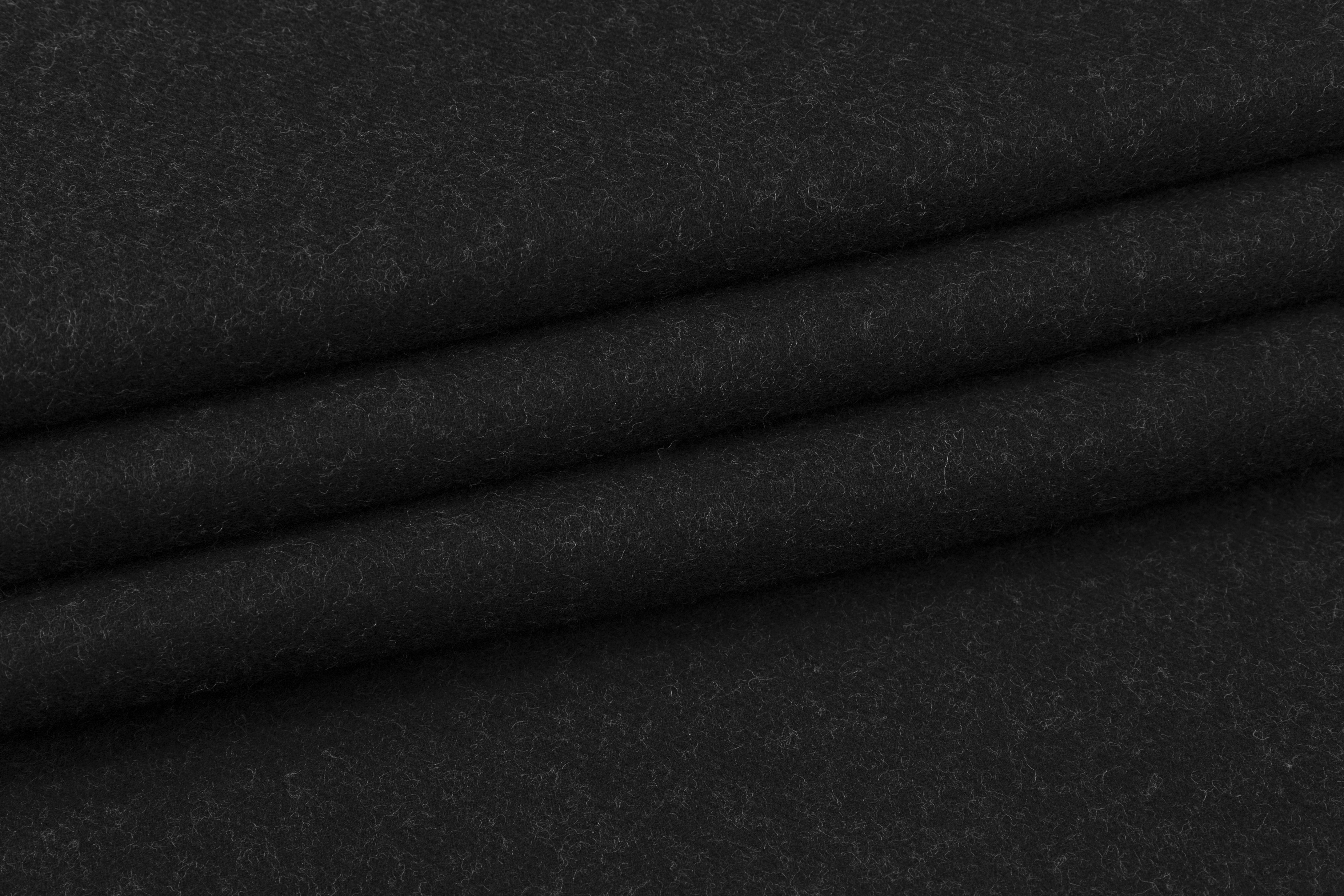 Double Faced Wool Coating - Black / Gray