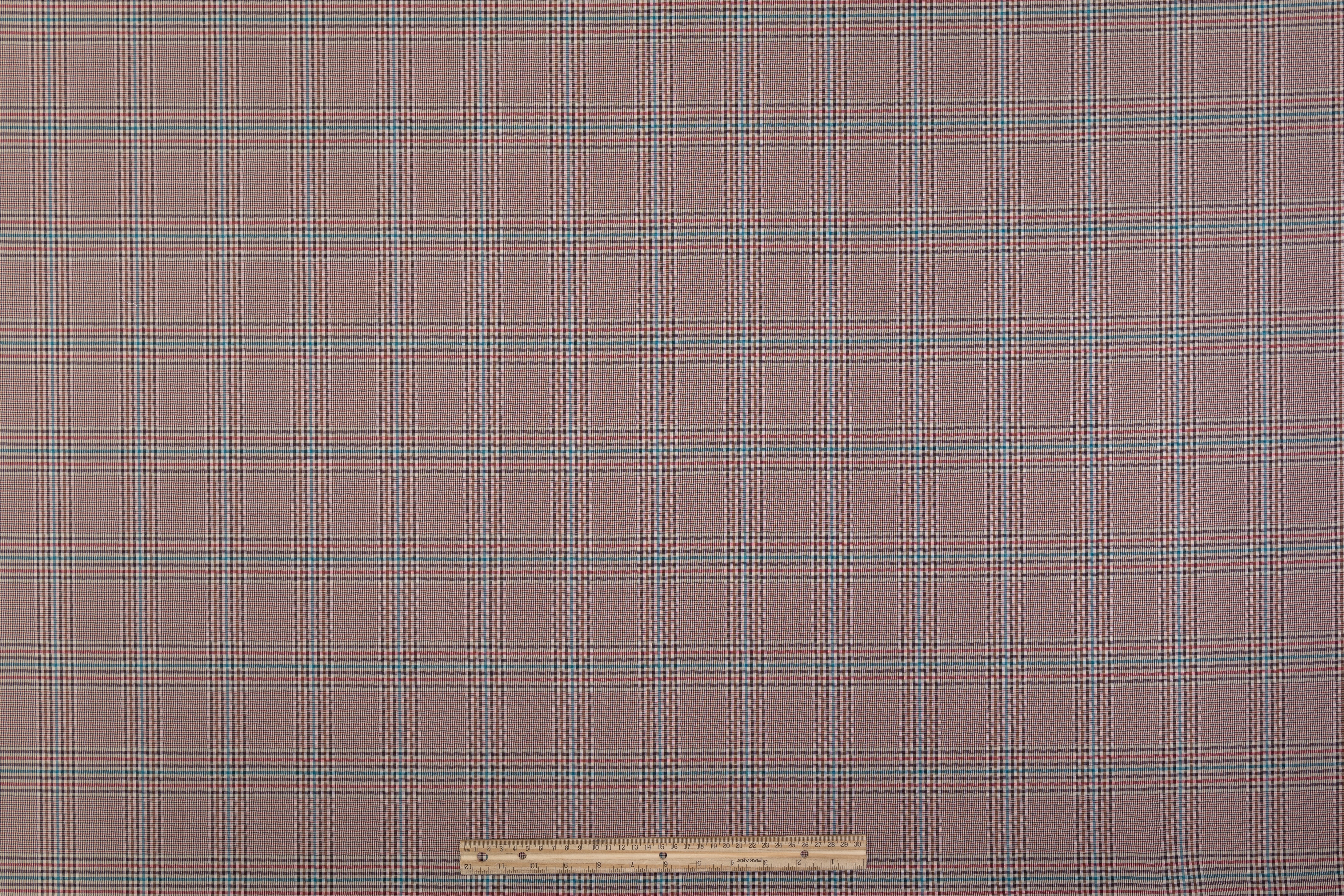 Checked Italian Wool Suiting - Multicolor