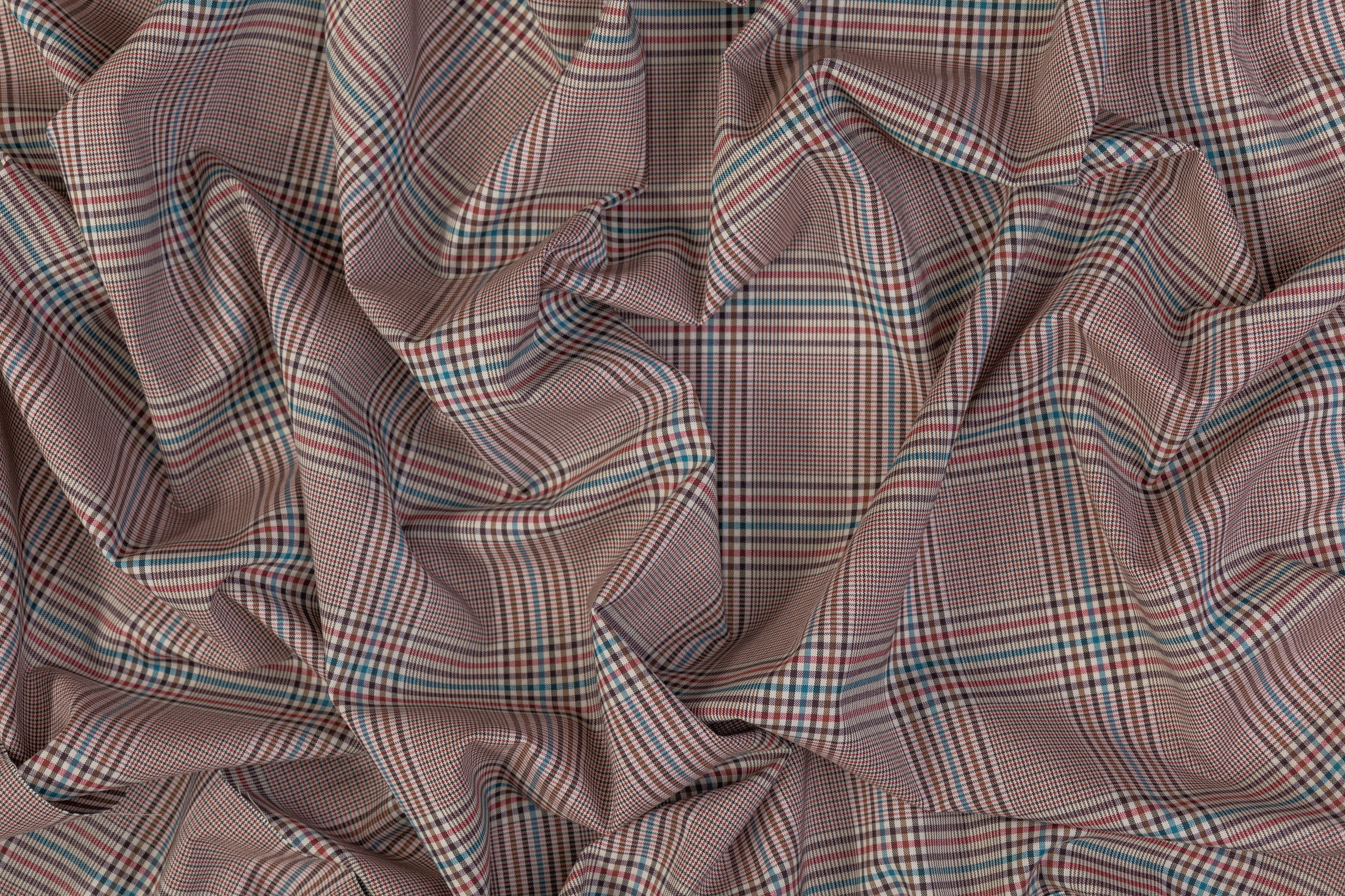 Checked Italian Wool Suiting - Multicolor