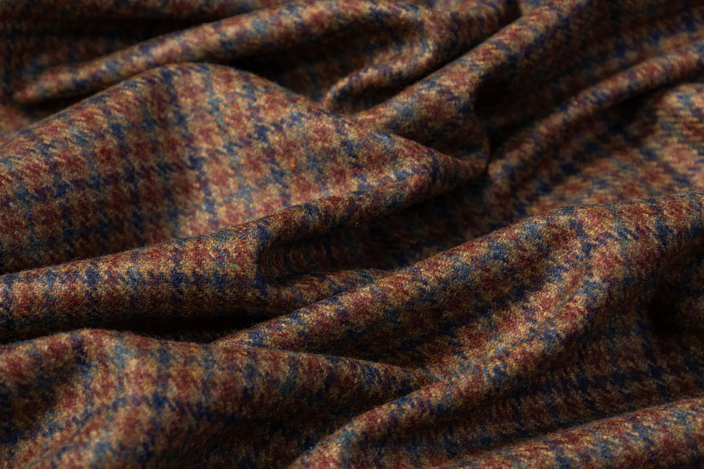 Checked Italian Wool Suiting - Brown