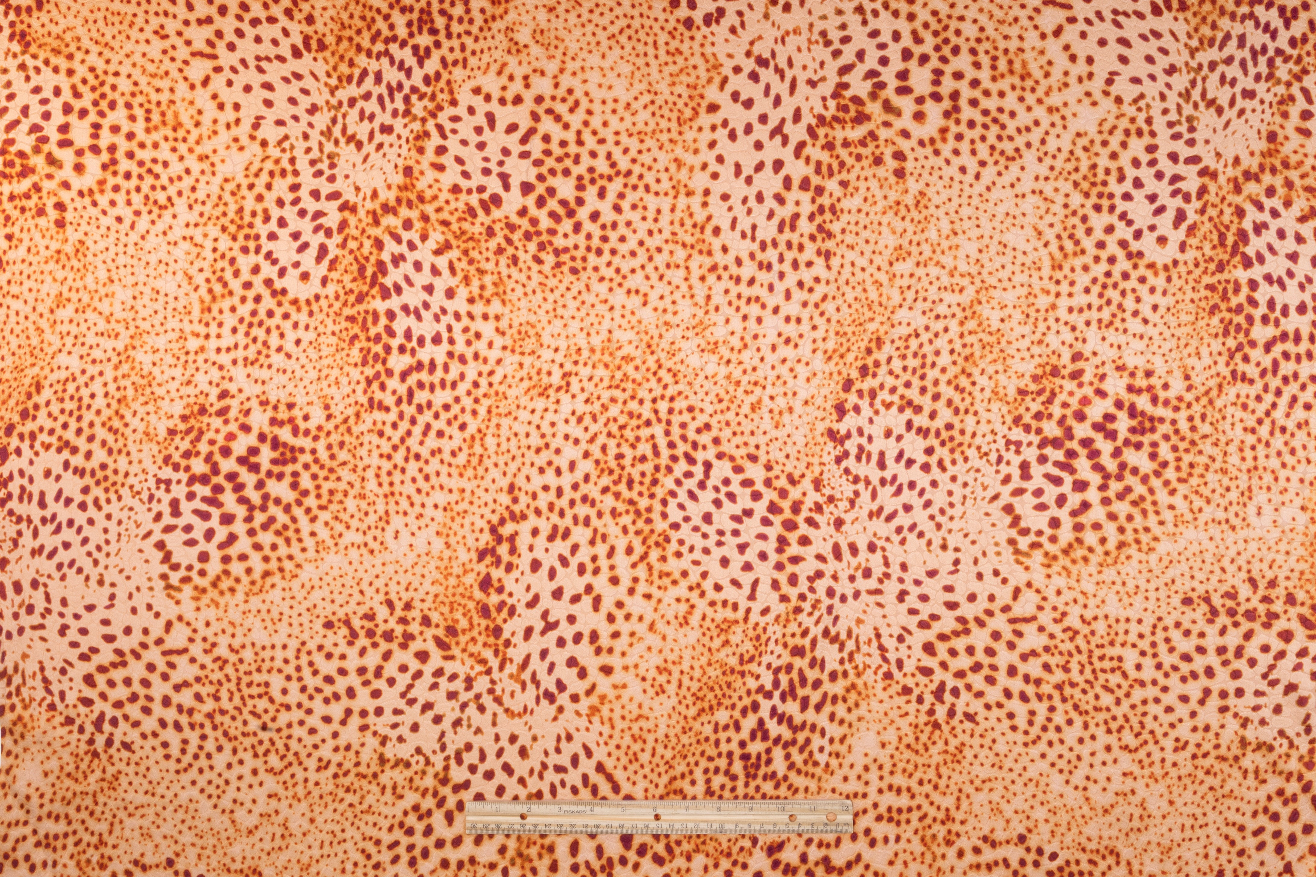 Reptilian Printed Italian Viscose Jacquard - Orange