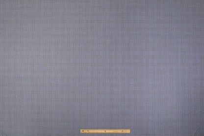 Checked Italian Wool Suiting - Blue