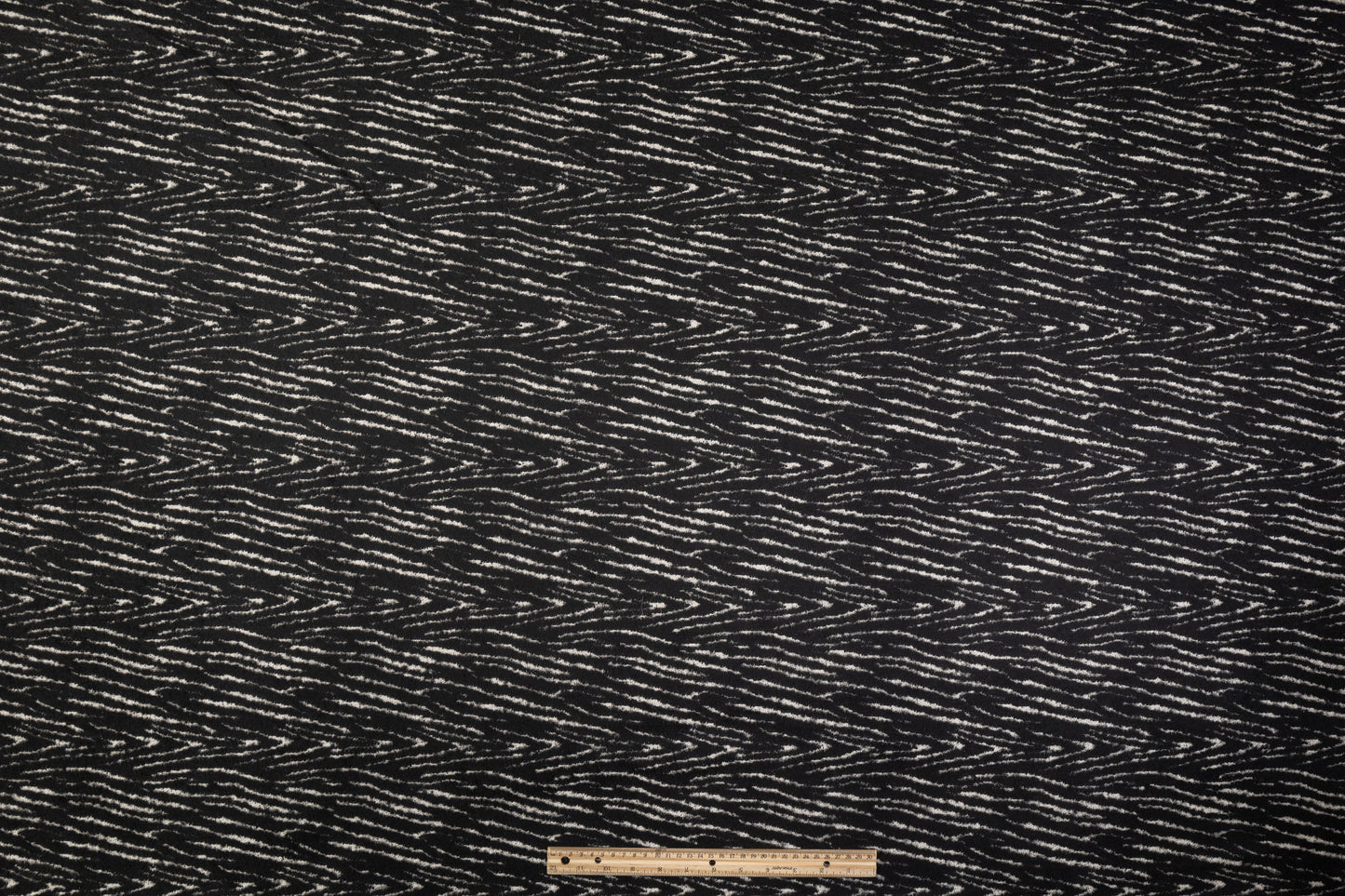 Italian Wool Brocade - Black / White