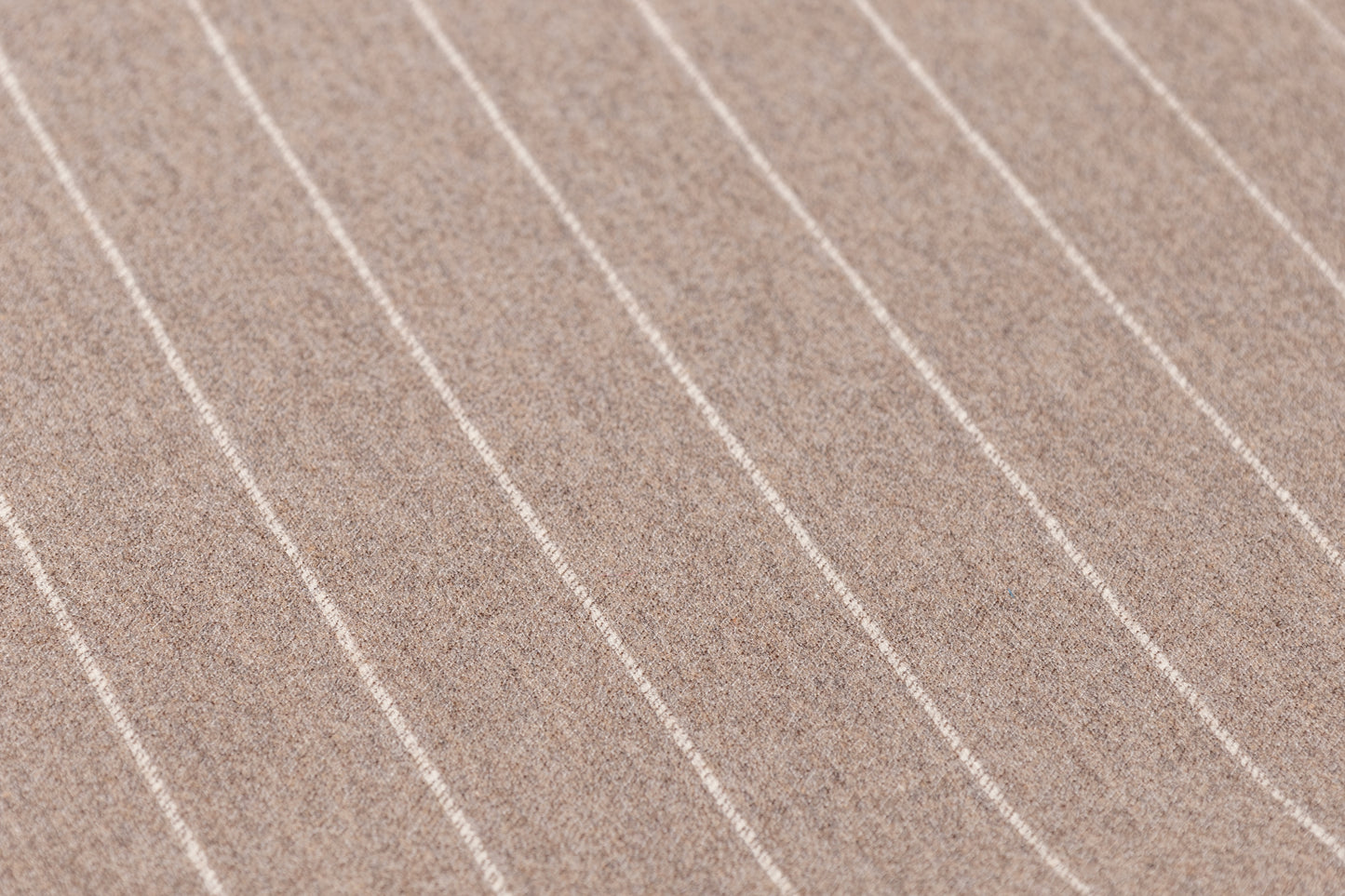 Agnona - Striped Italian Wool Cashmere Suiting - Taupe