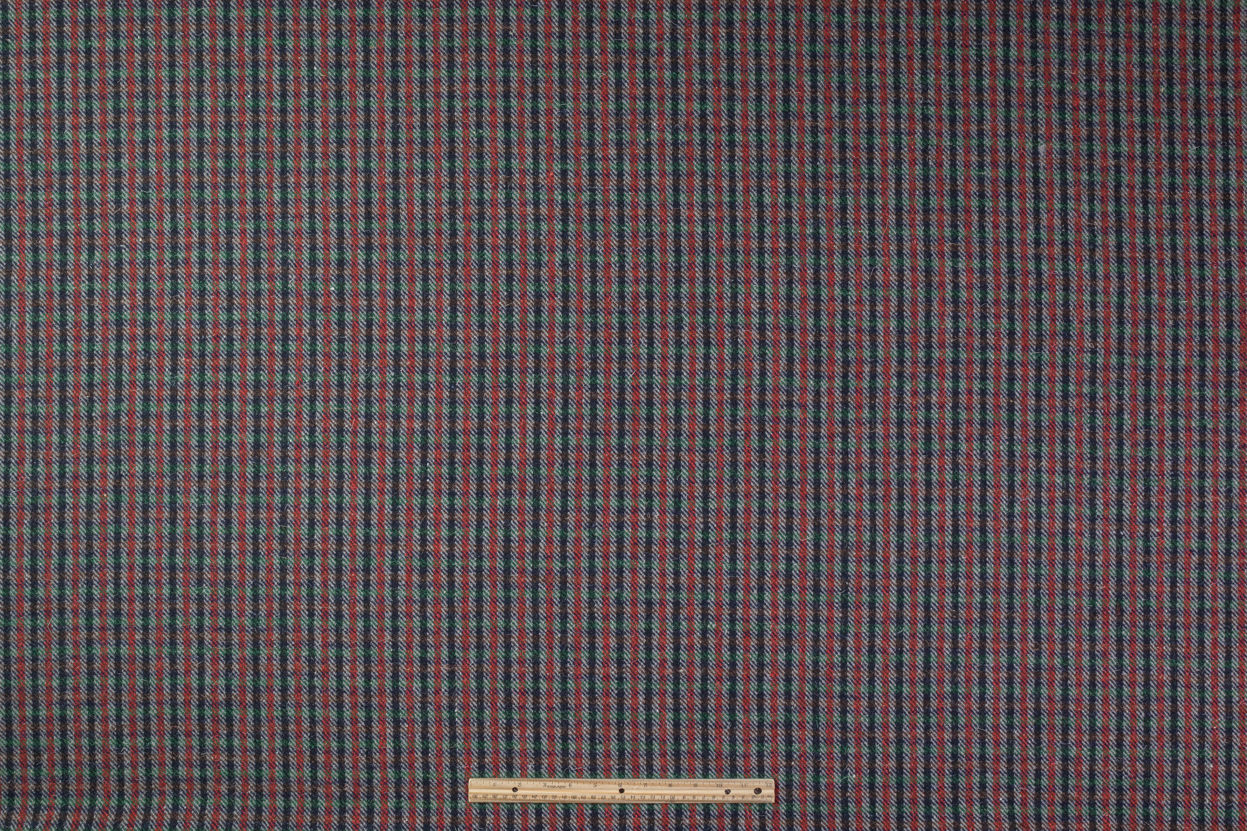 Checked Italian Wool Coating - Green / Navy / Brown / Red