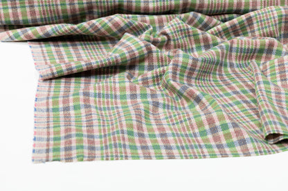 Plaid Italian Wool Tweed Jacketing - Multicolor