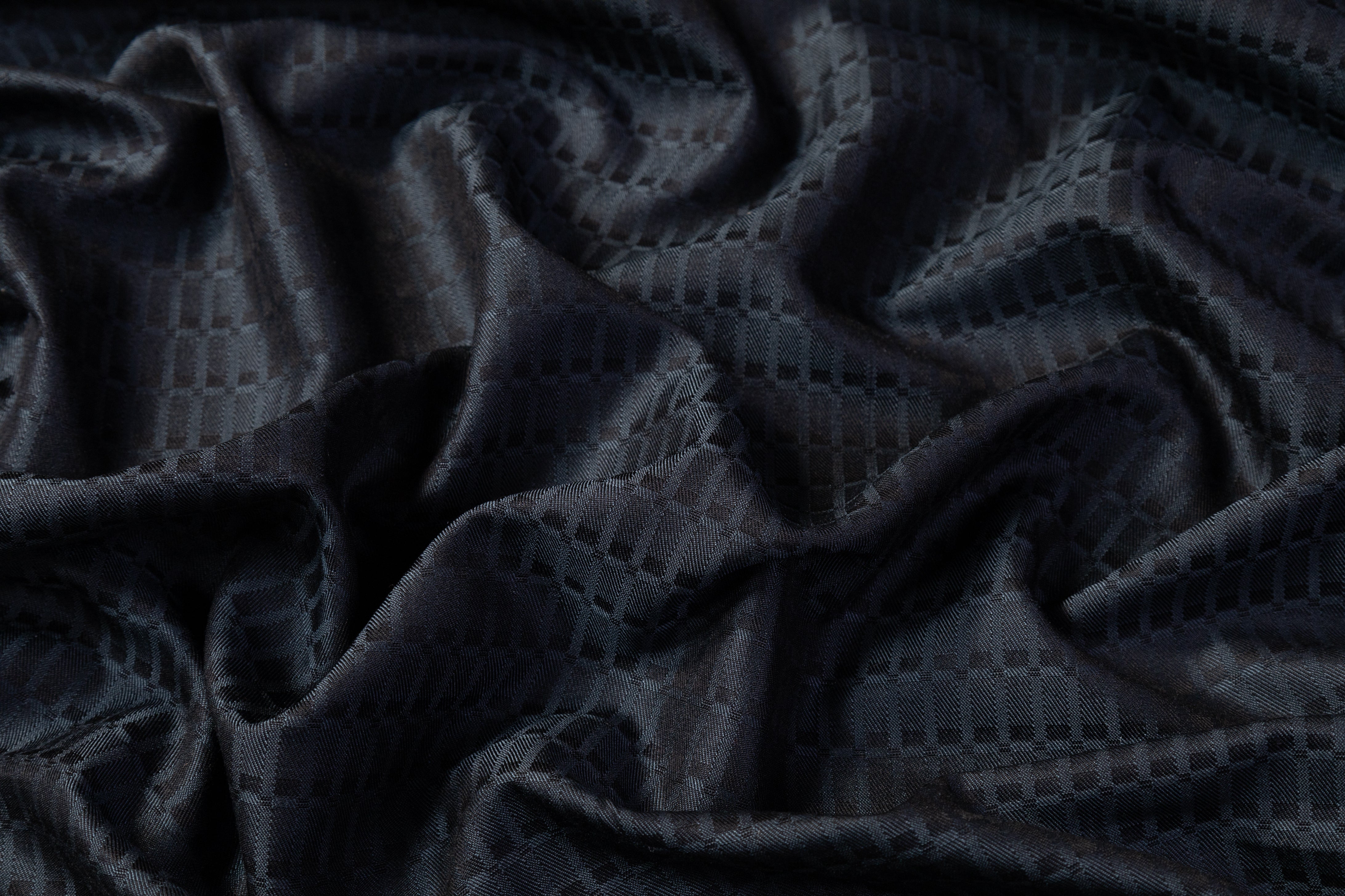 Etro - Geometric Italian Wool Jacquard Suiting - Navy