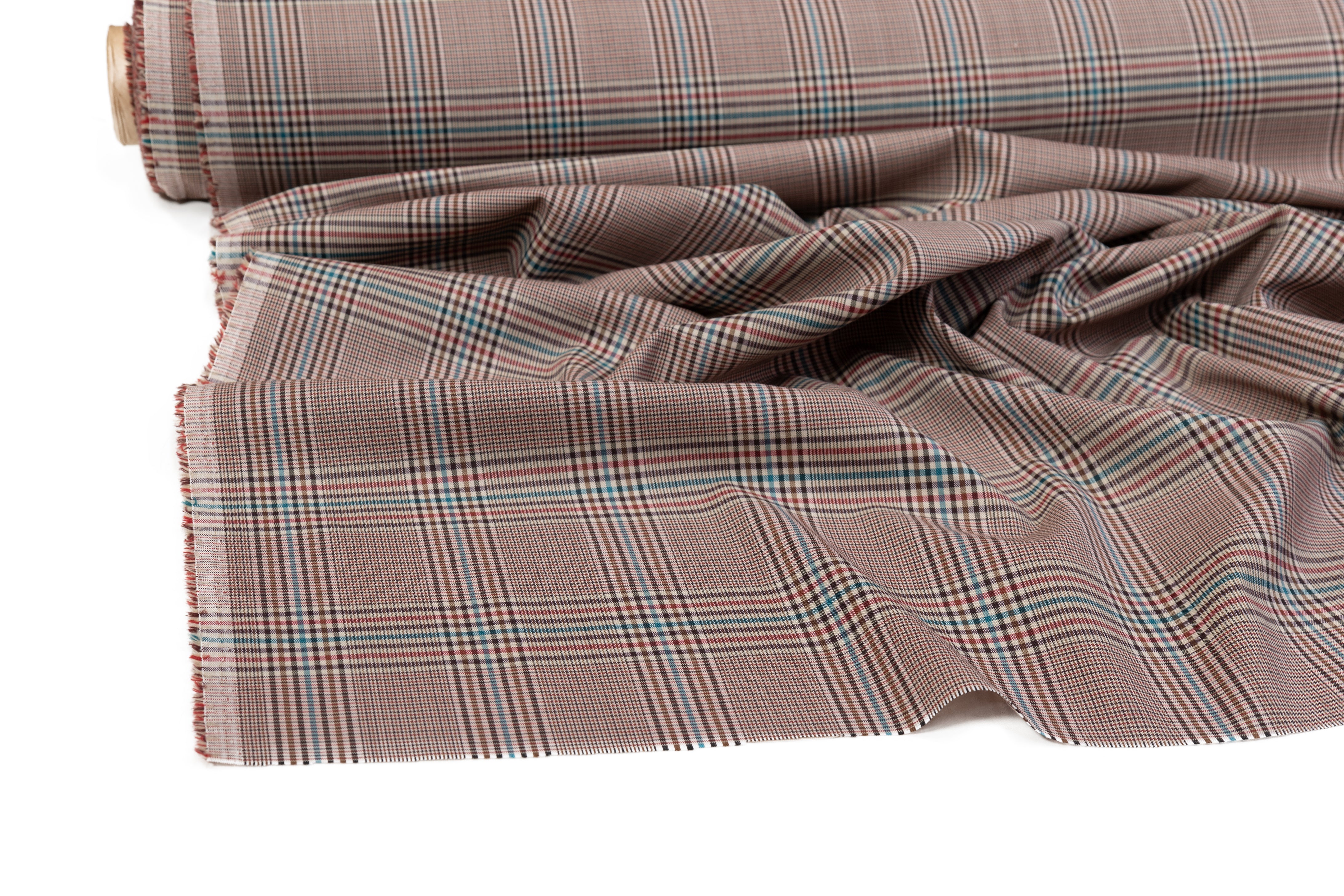 Checked Italian Wool Suiting - Multicolor
