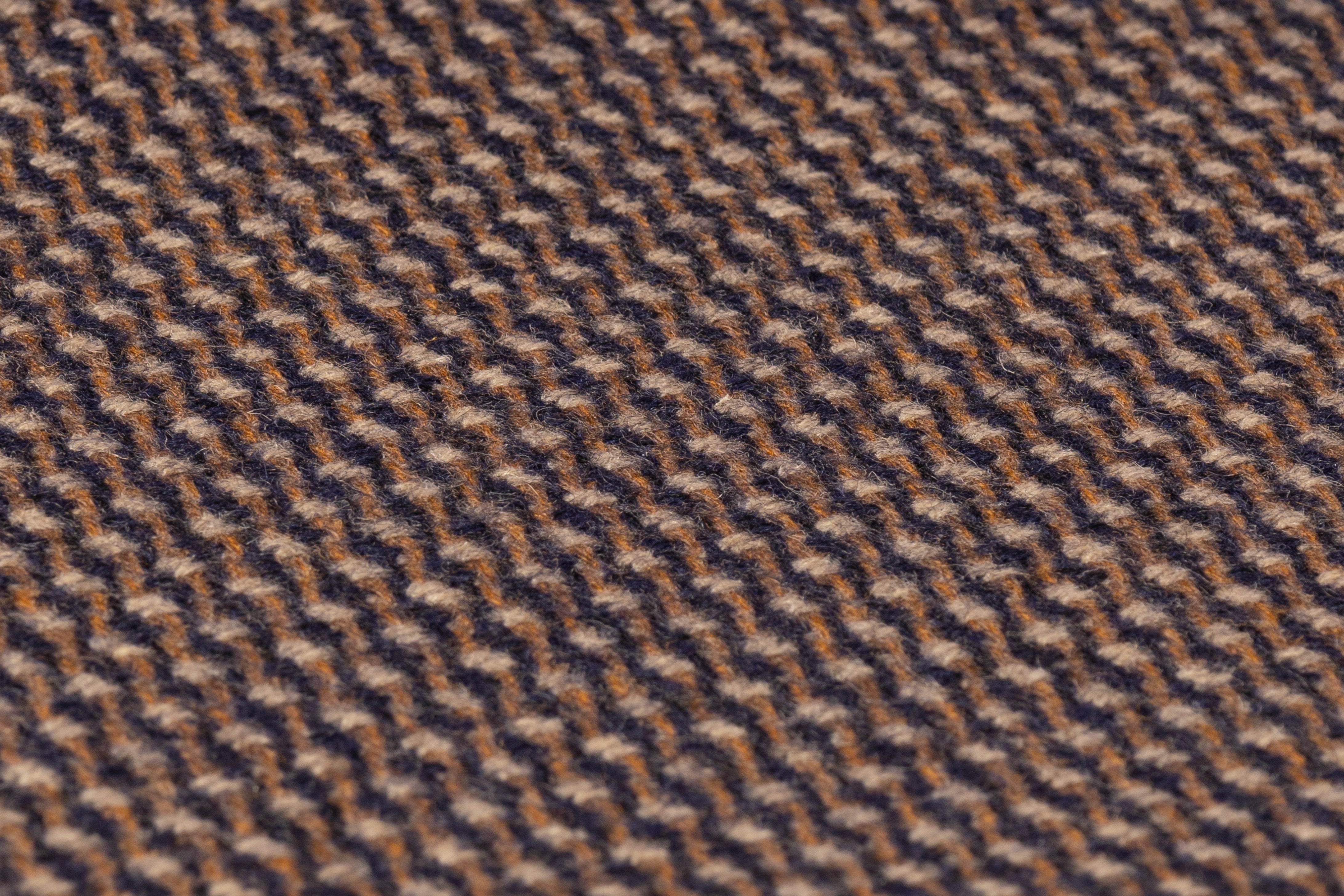 Italian Wool Tweed - Navy / Beige