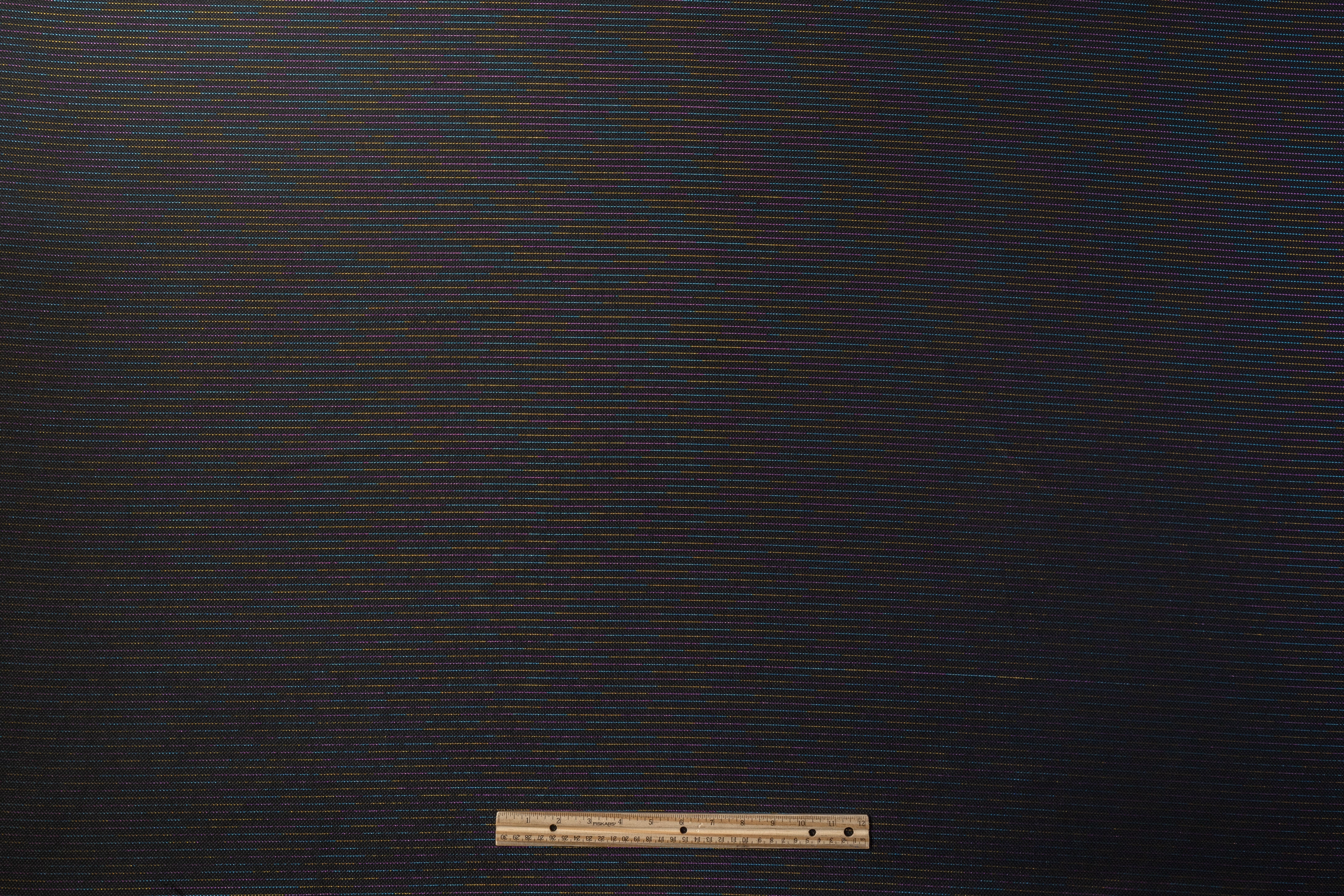Metallic Striped Italian Brocade - Black