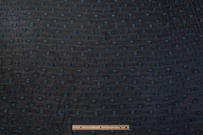 Italian Viscose Fil Coupé - Black / Blue