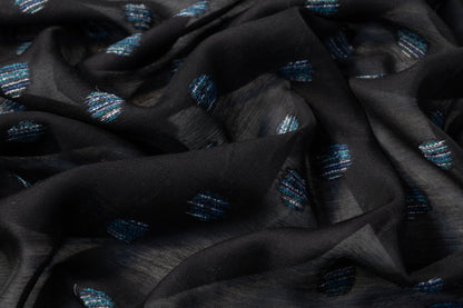 Italian Viscose Fil Coupé - Black / Blue