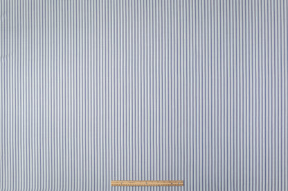 Striped Italian Wool Suiting - Blue
