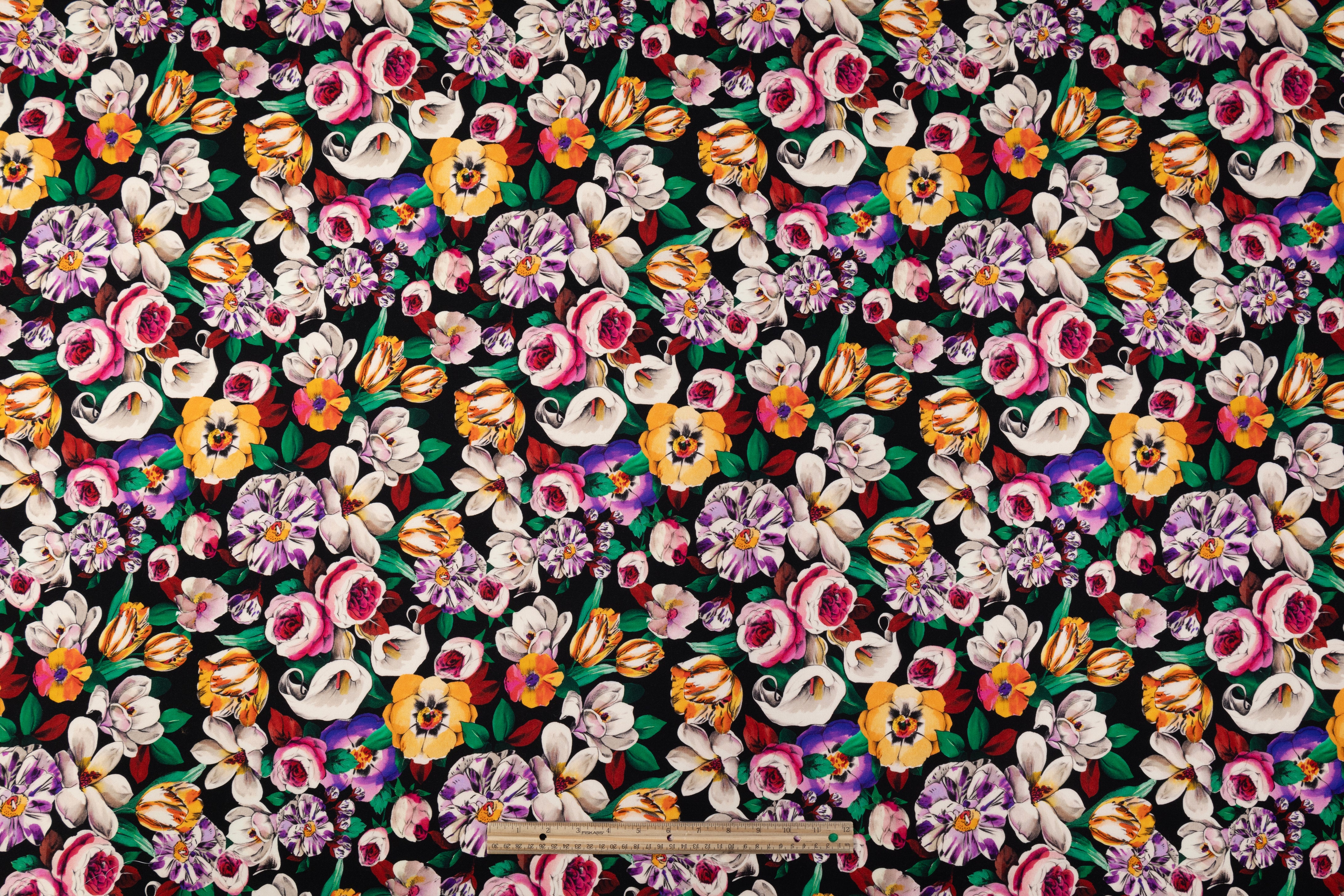 Emanuel Ungaro - Printed Silk and Wool Blend - Black