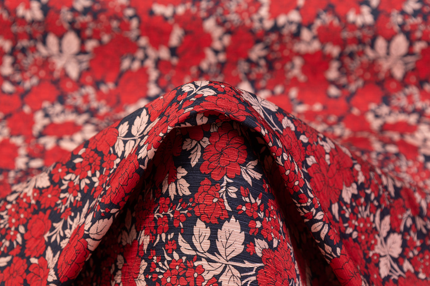 Emanuel Ungaro - Crinkled Silk Linen Blend - Red / Pink / Navy