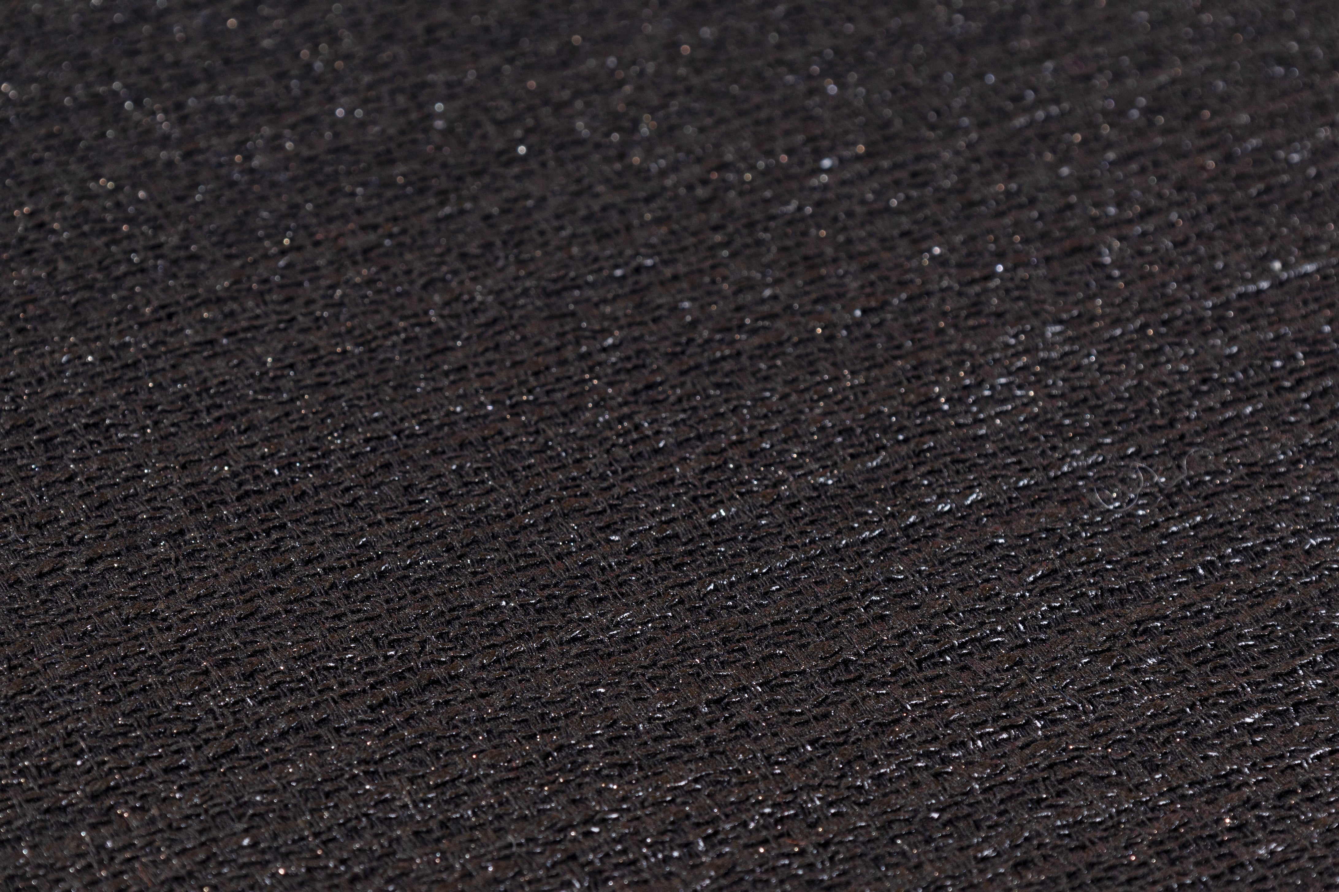 Laminated Italian Tweed - Black / Silver