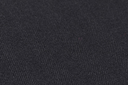 Herringbone Italian Wool Coating - Black