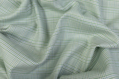 Glen Check Italian Wool Suiting - Green