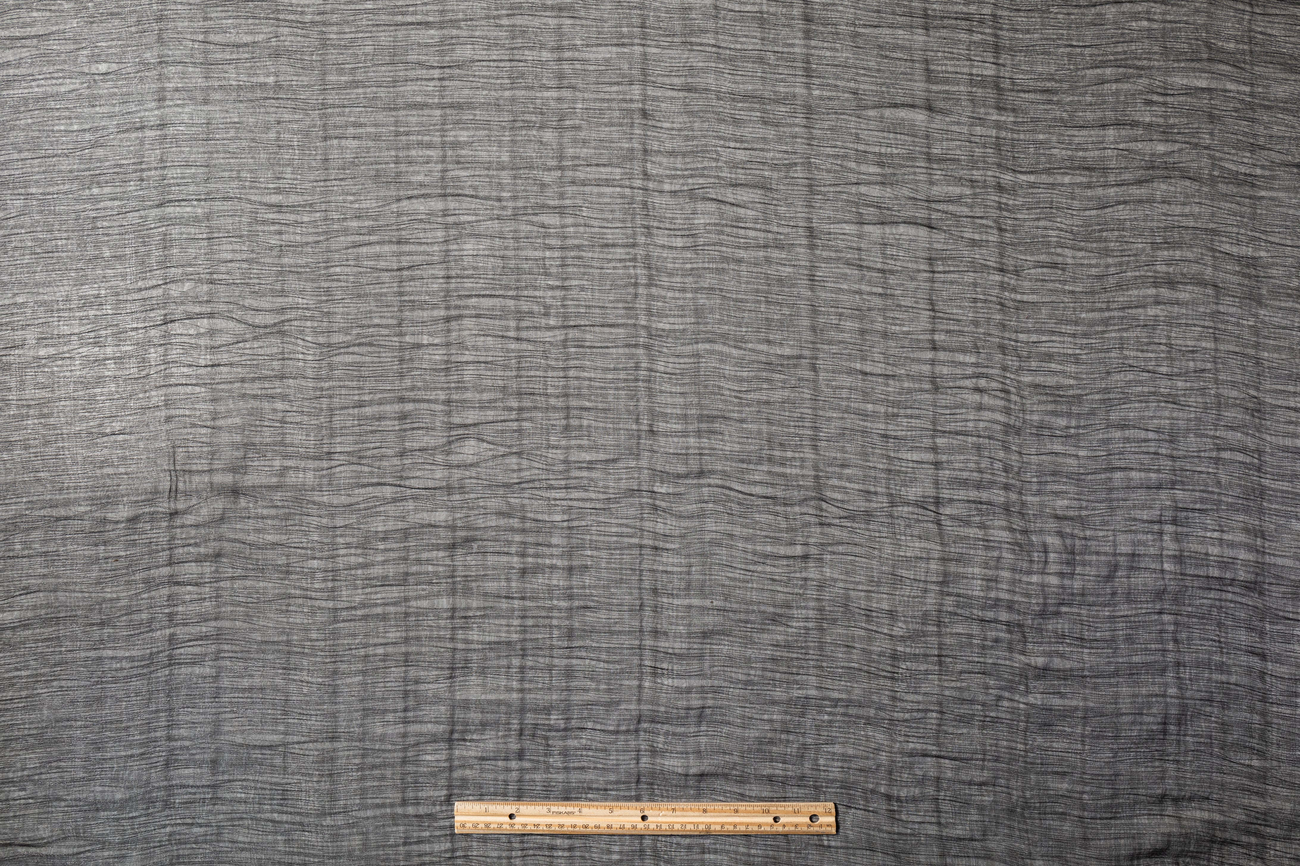 Italian Double Metallic Organza Novelty - Black