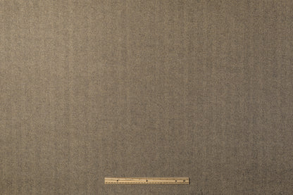 Double Faced Herringbone Italian Wool Cashmere Coating - Gray Brown