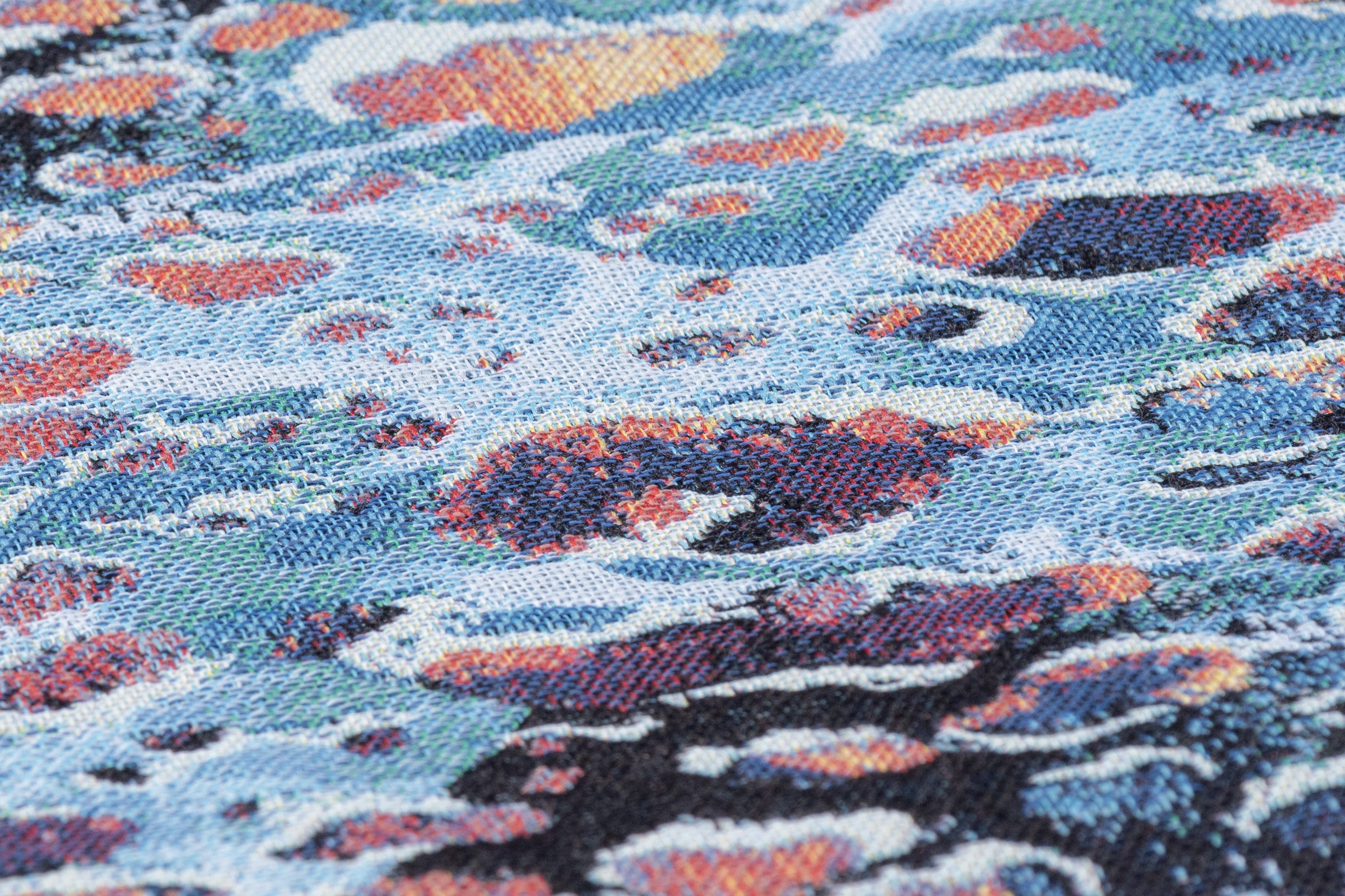 Abstract Tapestry Style Italian Brocade - Blue / Green