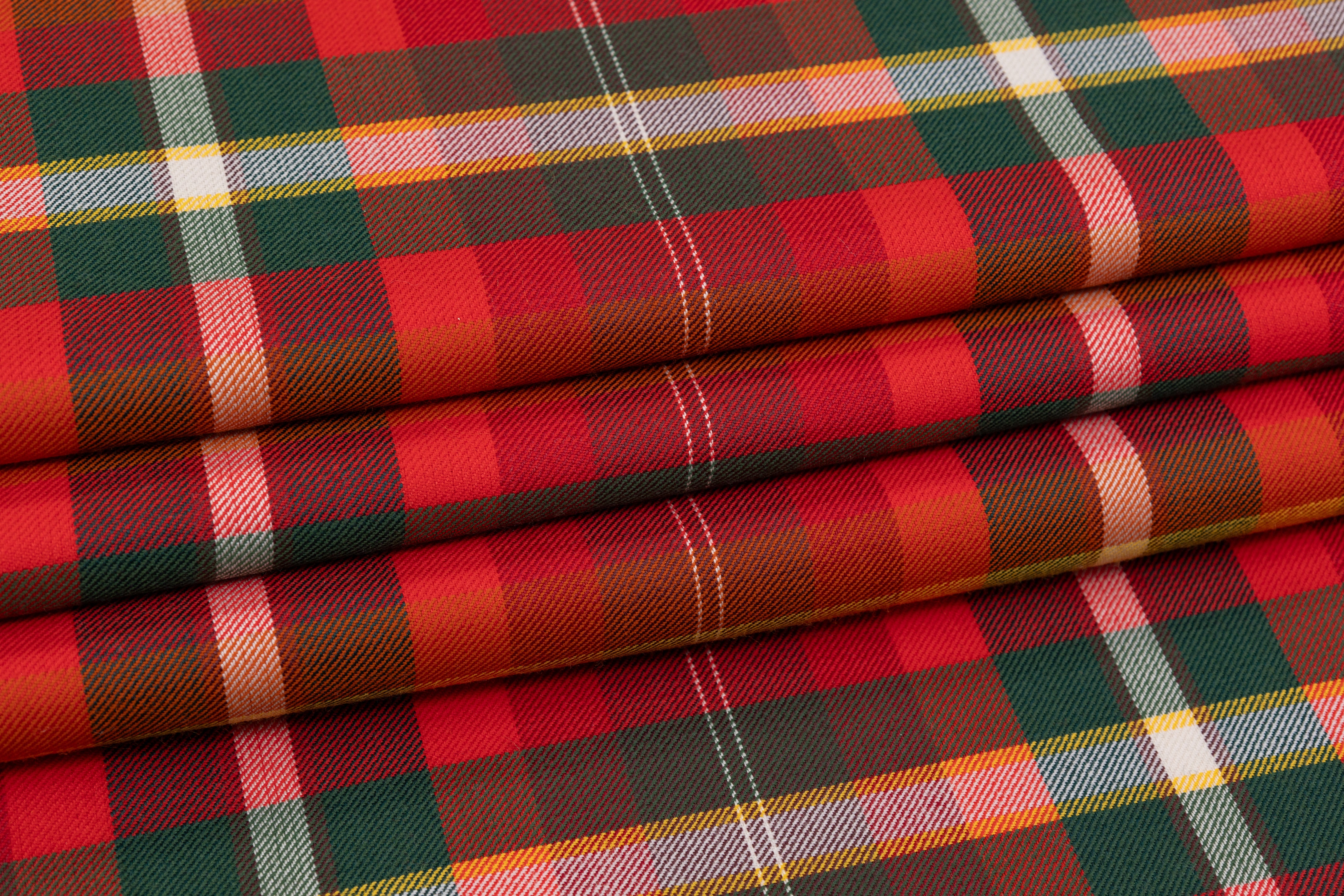 Checked Italian Wool Suiting - Multicolor